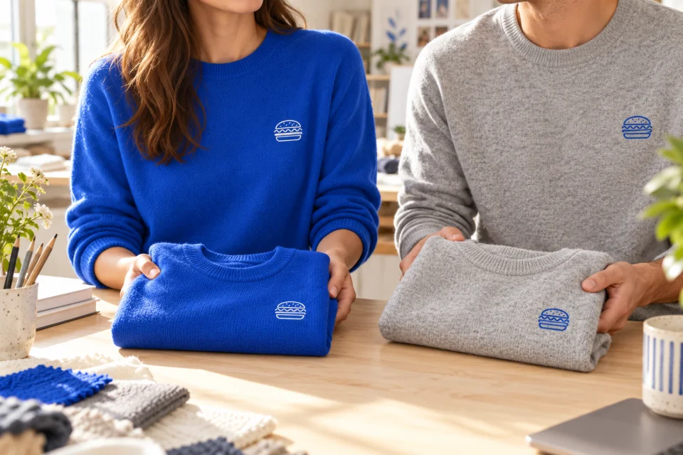 Illustratives Beispiel: Pullover mit Logo für ein Team