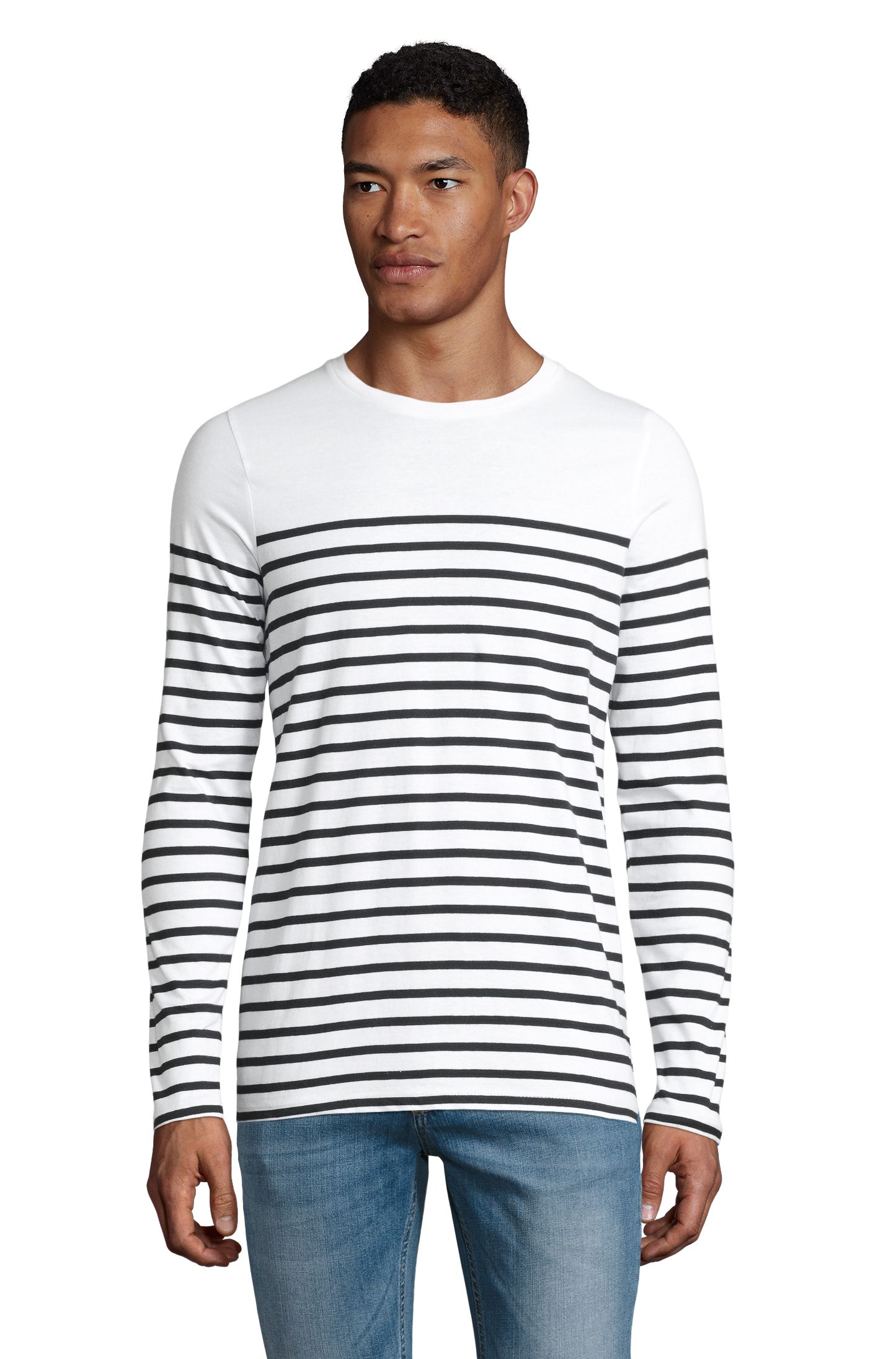 MATELOT LSL MEN - 904 - Weiß / Marineblau