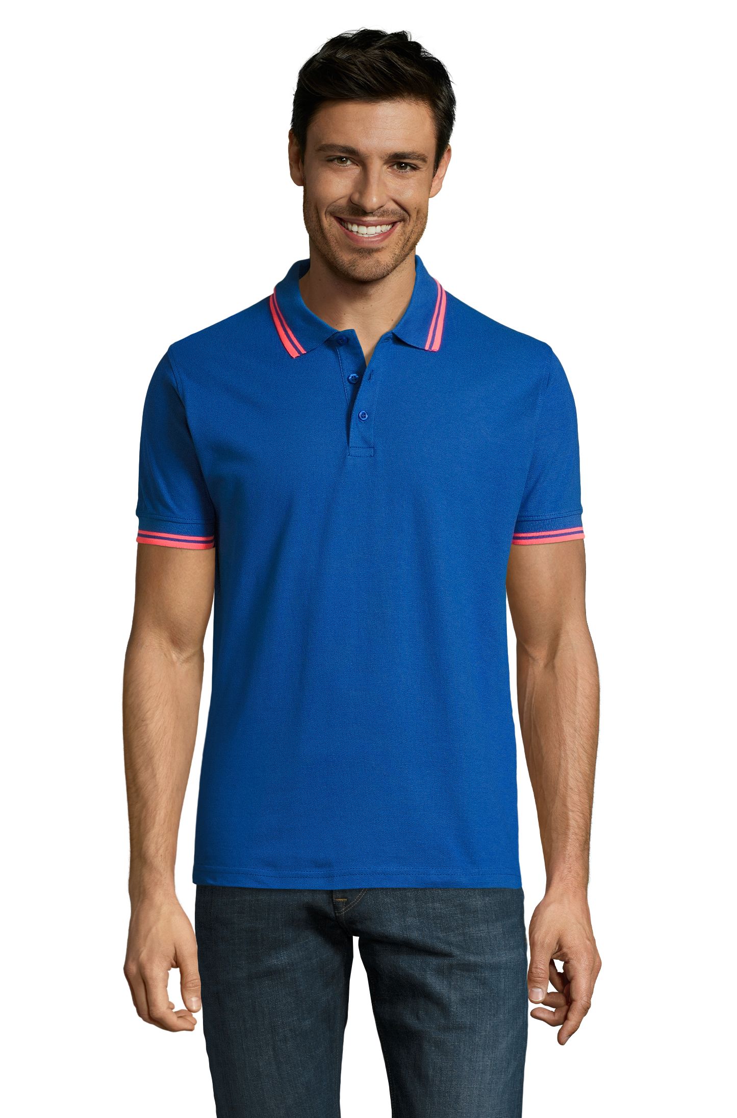 PASADENA MEN - 529 - Blu Royal / Corallo Fluo
