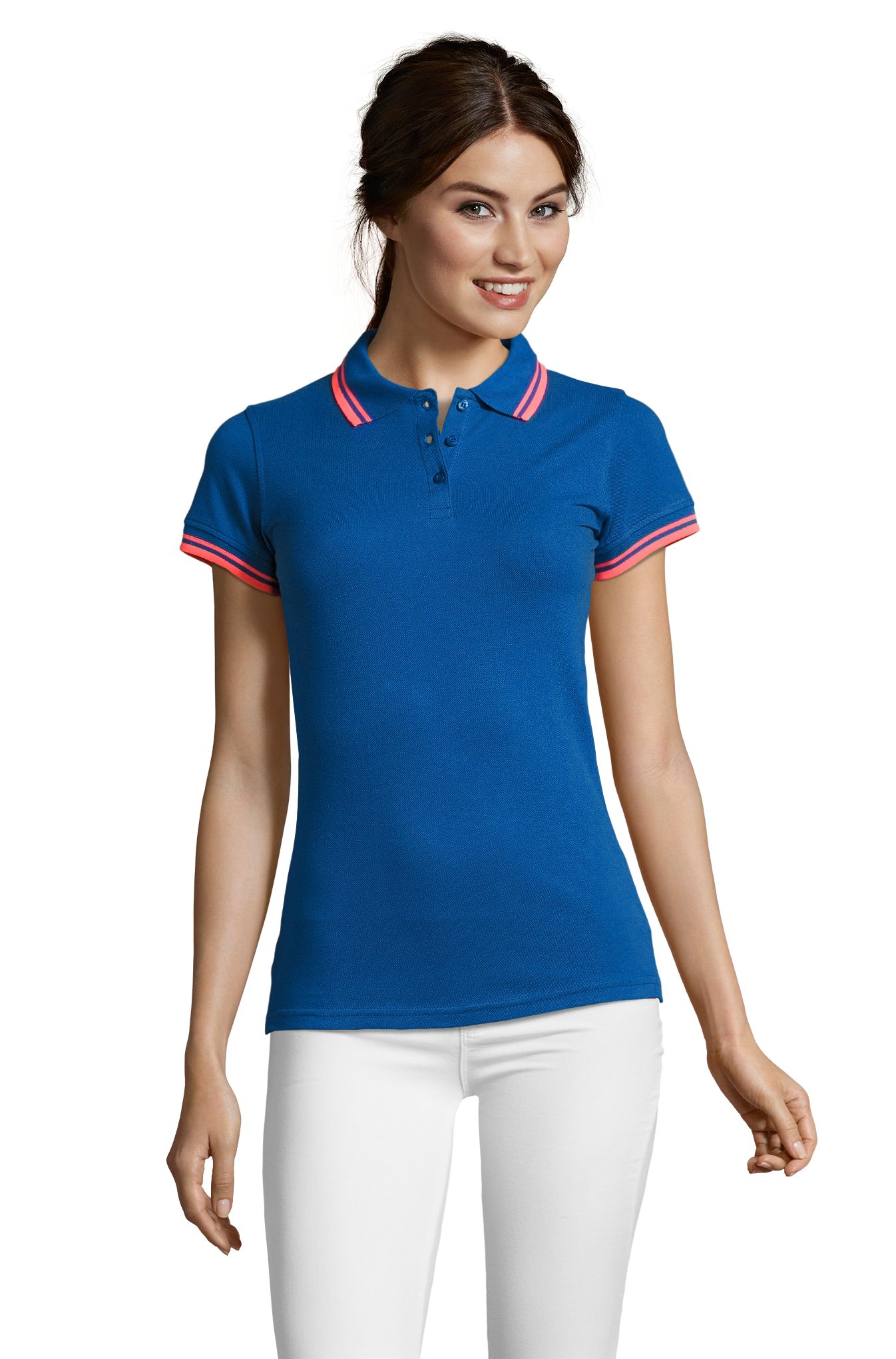 PASADENA WOMEN - 529 - Blu Royal / Corallo Fluo
