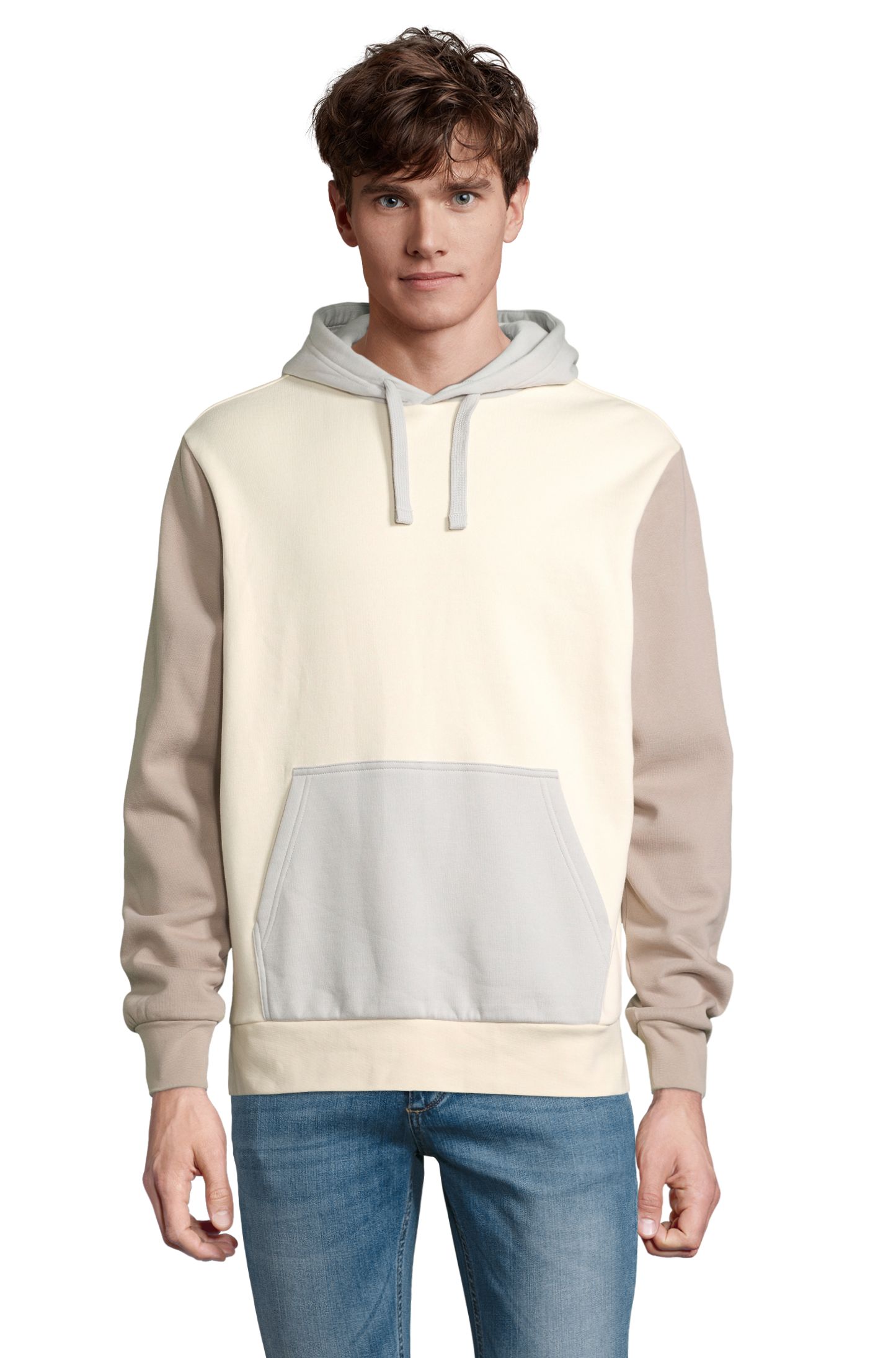 Sweat à capuche unisexe Collins - 101 - Naturel