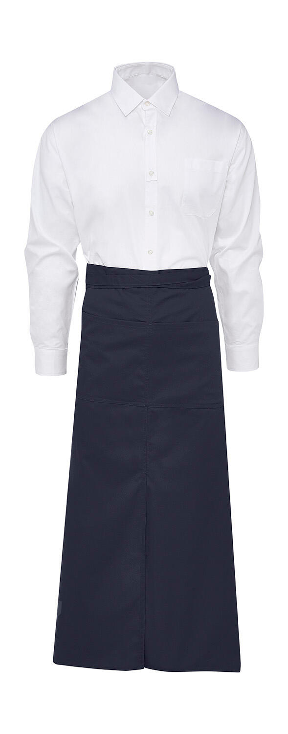 BERLIN -Grembiule Bistro lungo con spacco e tasca - 200 - Navy