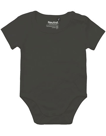 Baby-Kurzarmbody - 06 - Holzkohle