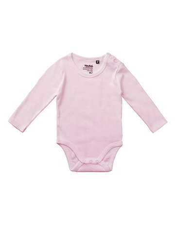 Babies Long Sleeve Bodystocking - 20 - Light Pink