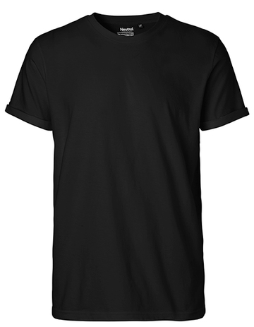 T-shirt à manches retroussables pour hommes - 03 - Noir