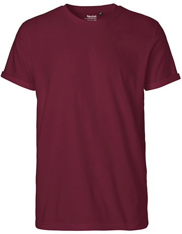 T-shirt à manches retroussables pour hommes - 26 - Bordeaux
