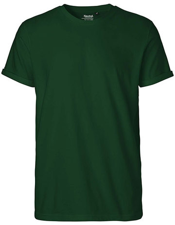 T-shirt à manches retroussables pour hommes - 33 - Bouteille Verte