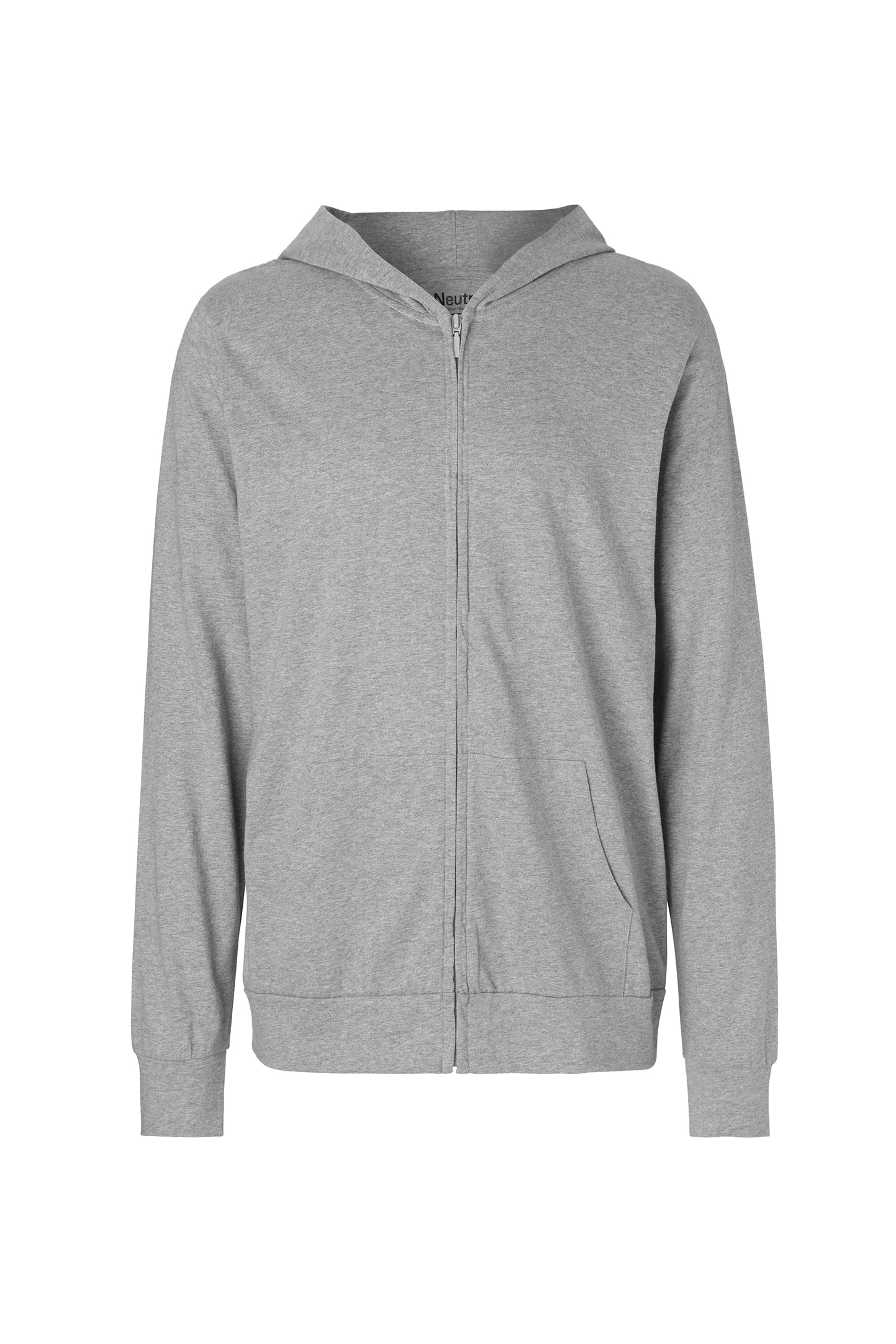 Sweat à capuche unisexe en jersey avec fermeture éclair - 21 - Gris Sport