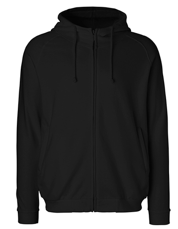 Unisex-Hoodie mit verdecktem Reißverschluss - 03 - Schwarz