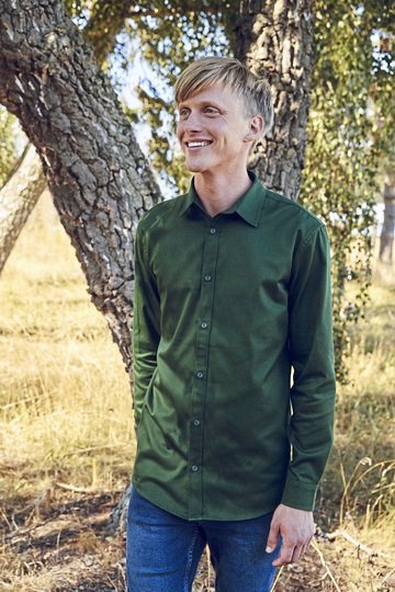 Chemise en sergé pour homme
