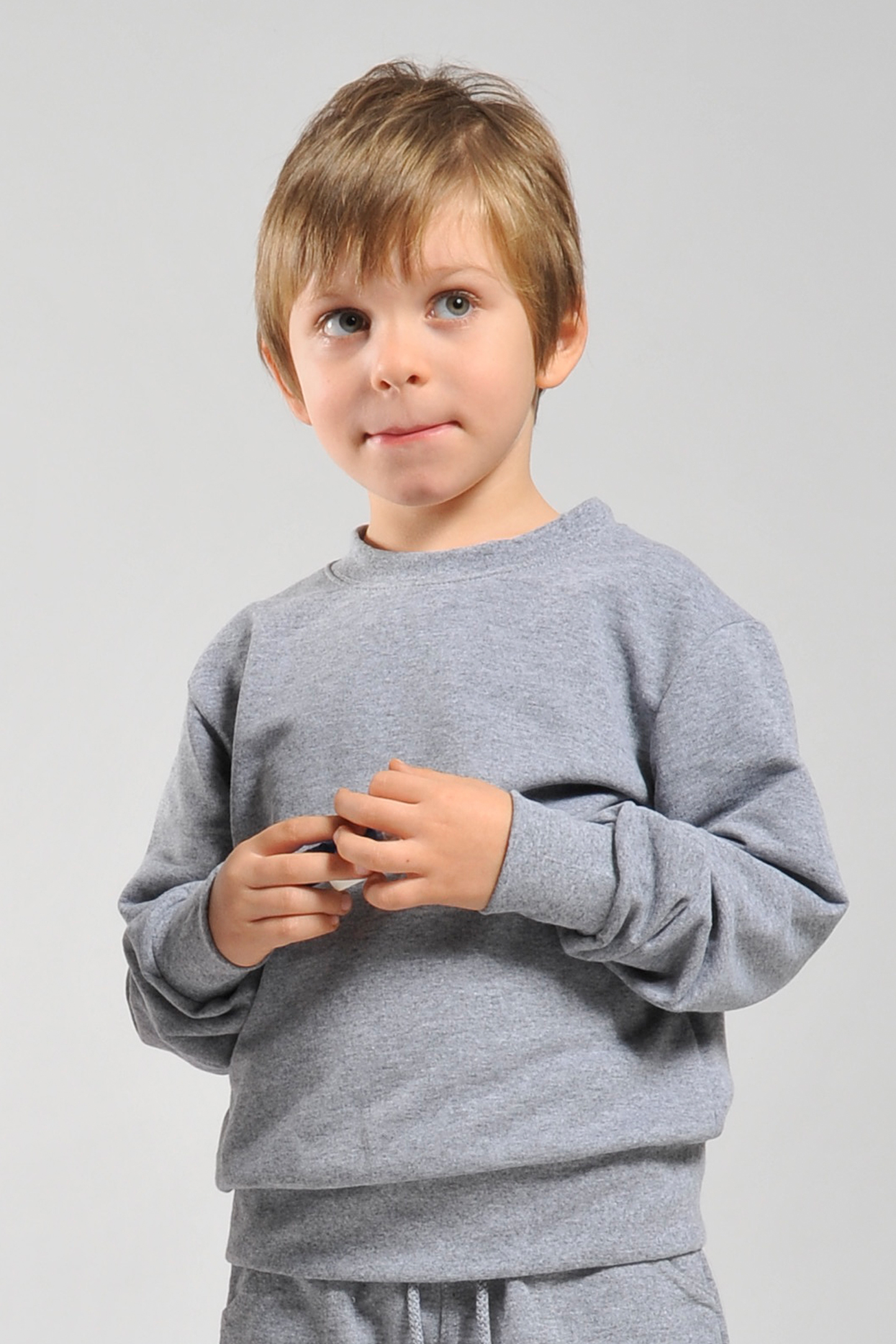 French-Terry-Sweatshirt für Kinder, 70 % Baumwolle, 30 % Polyester, 240 g/m², Schwarz, Größe XXS