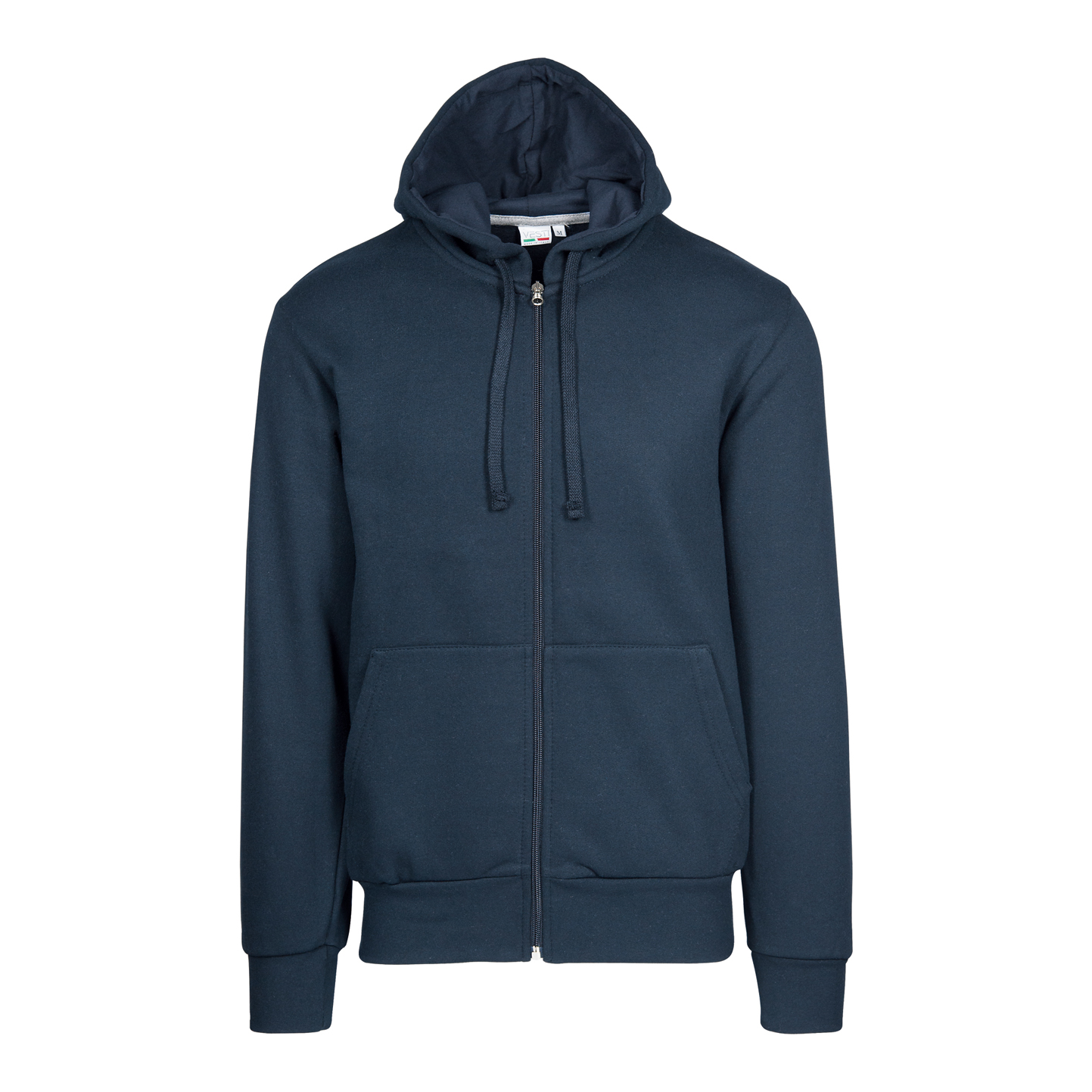 Kinder-Sweatshirt mit Reißverschluss, 70 % Baumwolle, 30 % Polyester, 280 g/m², Schwarz, Größe XXS - 18 - Blau