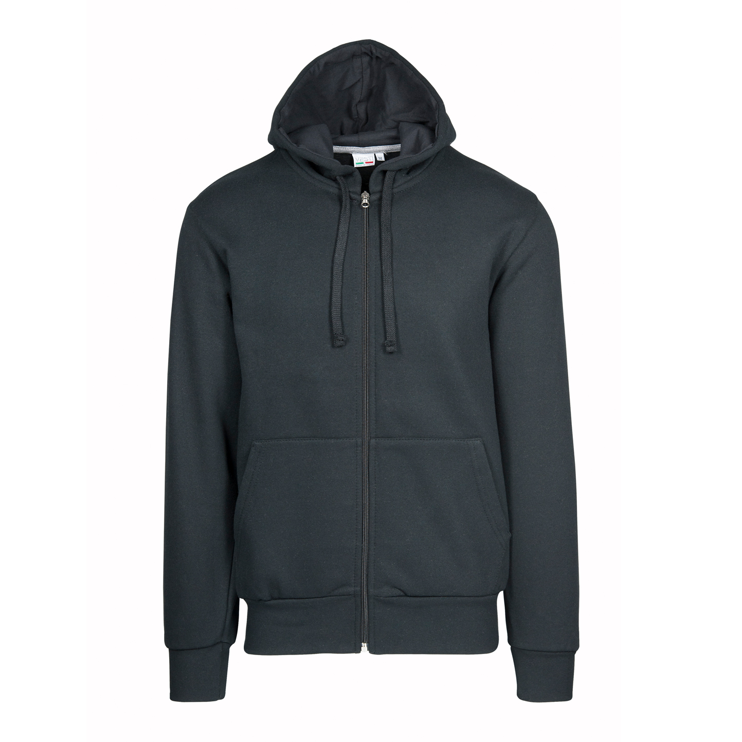 Kinder-Sweatshirt mit Reißverschluss, 70 % Baumwolle, 30 % Polyester, 280 g/m², Schwarz, Größe XXS - 12 - Schwarz