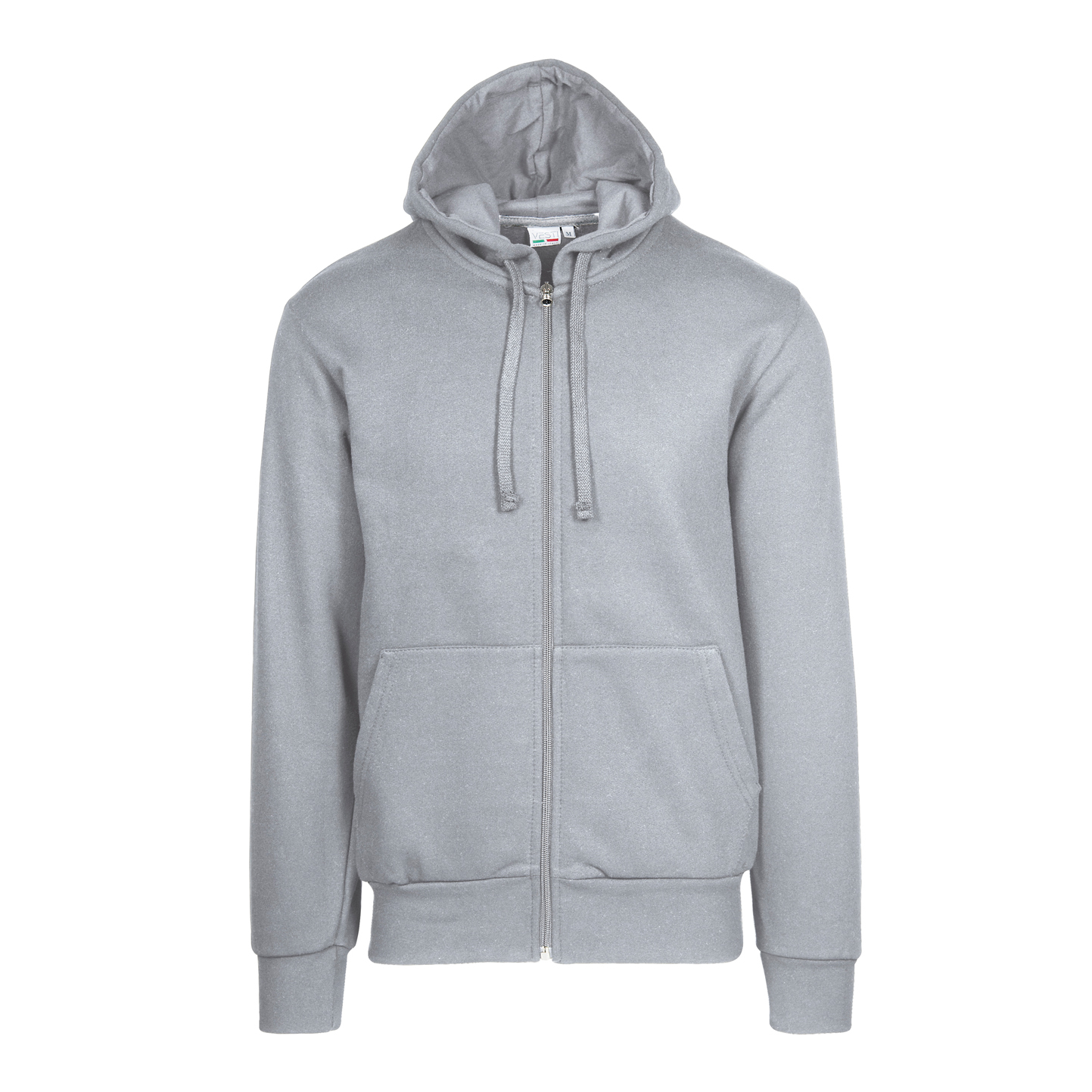 Kinder-Sweatshirt mit Reißverschluss, 70 % Baumwolle, 30 % Polyester, 280 g/m², Schwarz, Größe XXS - 75 - Asche