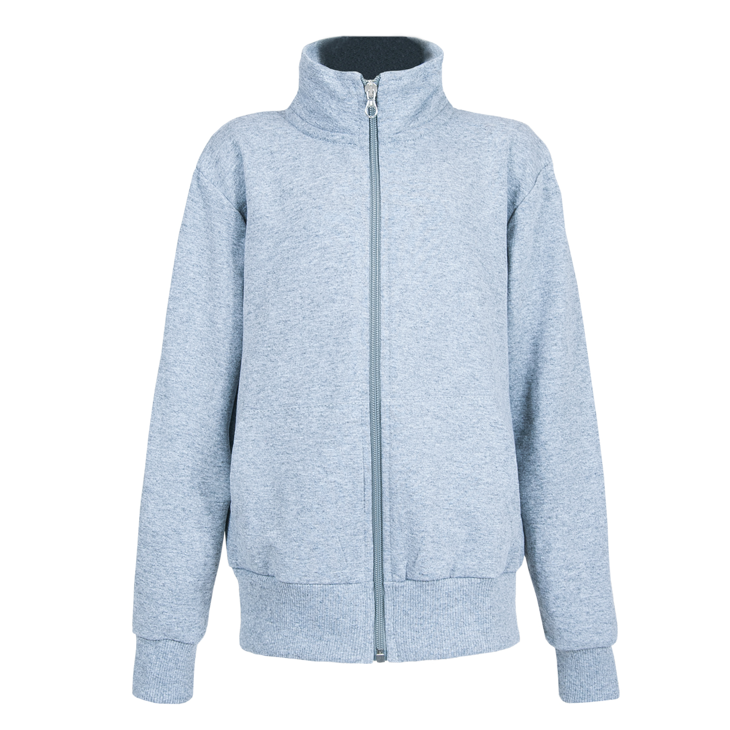 Veste enfant en molleton français  - 75 - Cendre