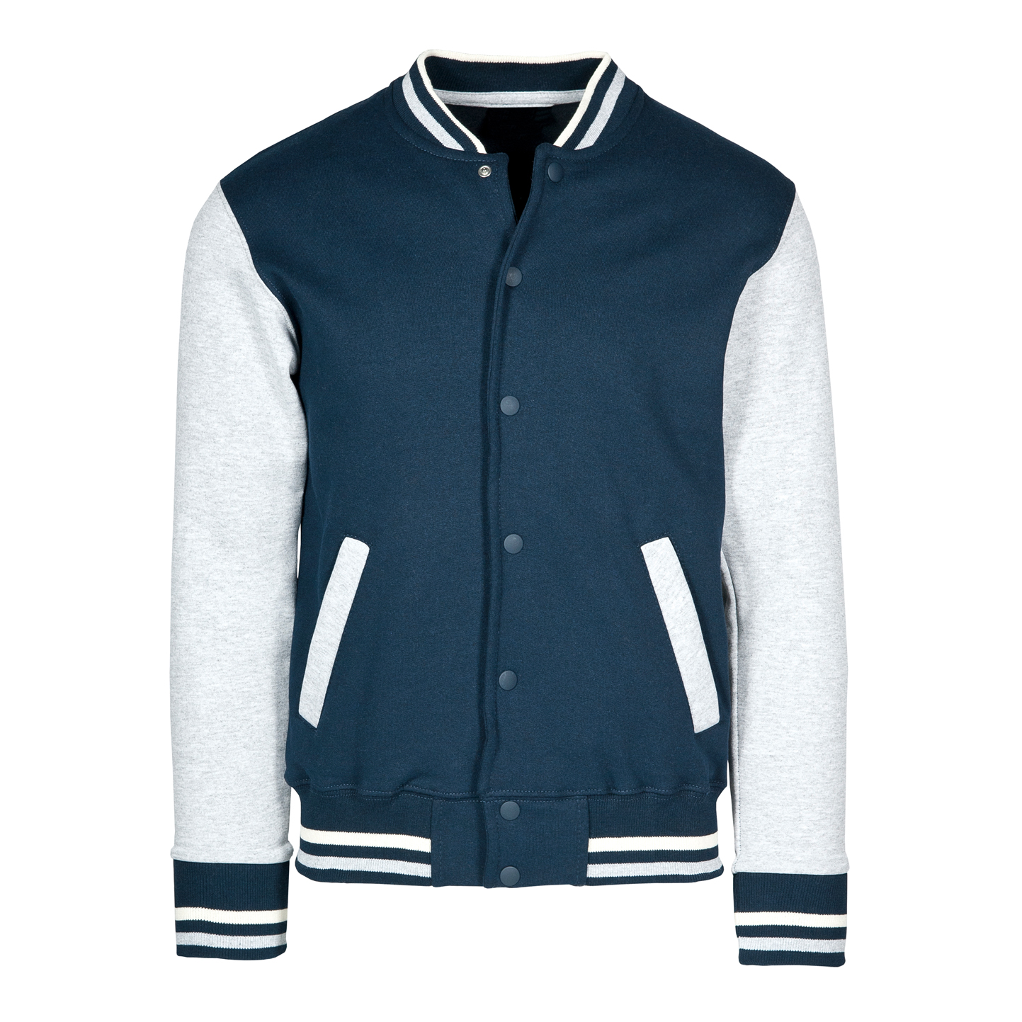 Blouson aviateur bicolore pour enfant en polaire  - 1836 - Bleu/Gris S 5/6 ans