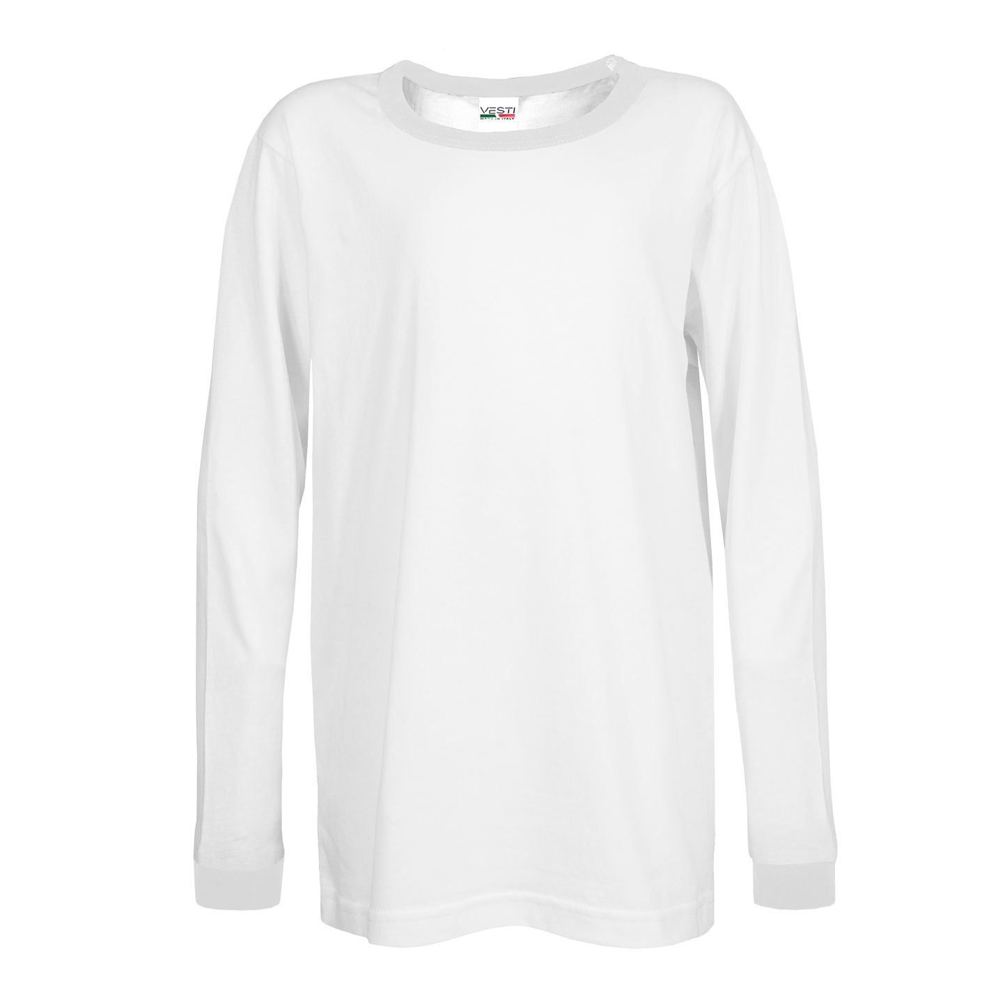 T-Shirt Soft Bambino Girocollo Manica Lunga - 9999 - Bianco/Bianco