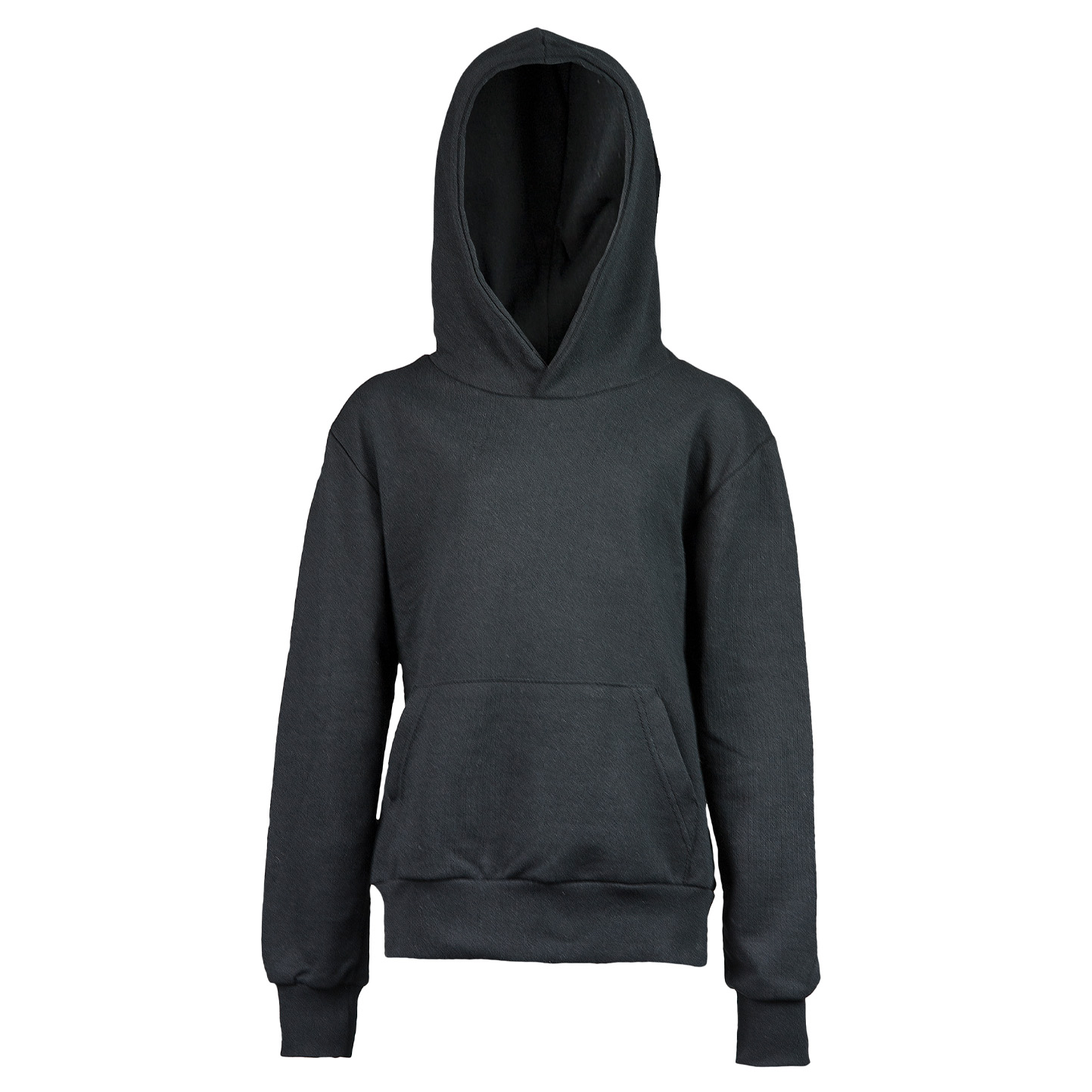 Kinder-Sweatshirt mit Kapuze, 70 % Baumwolle, 30 % Polyester, 280 g/m², Schwarz, Größe XXS (1–2 Jahre) - 12 - Schwarz