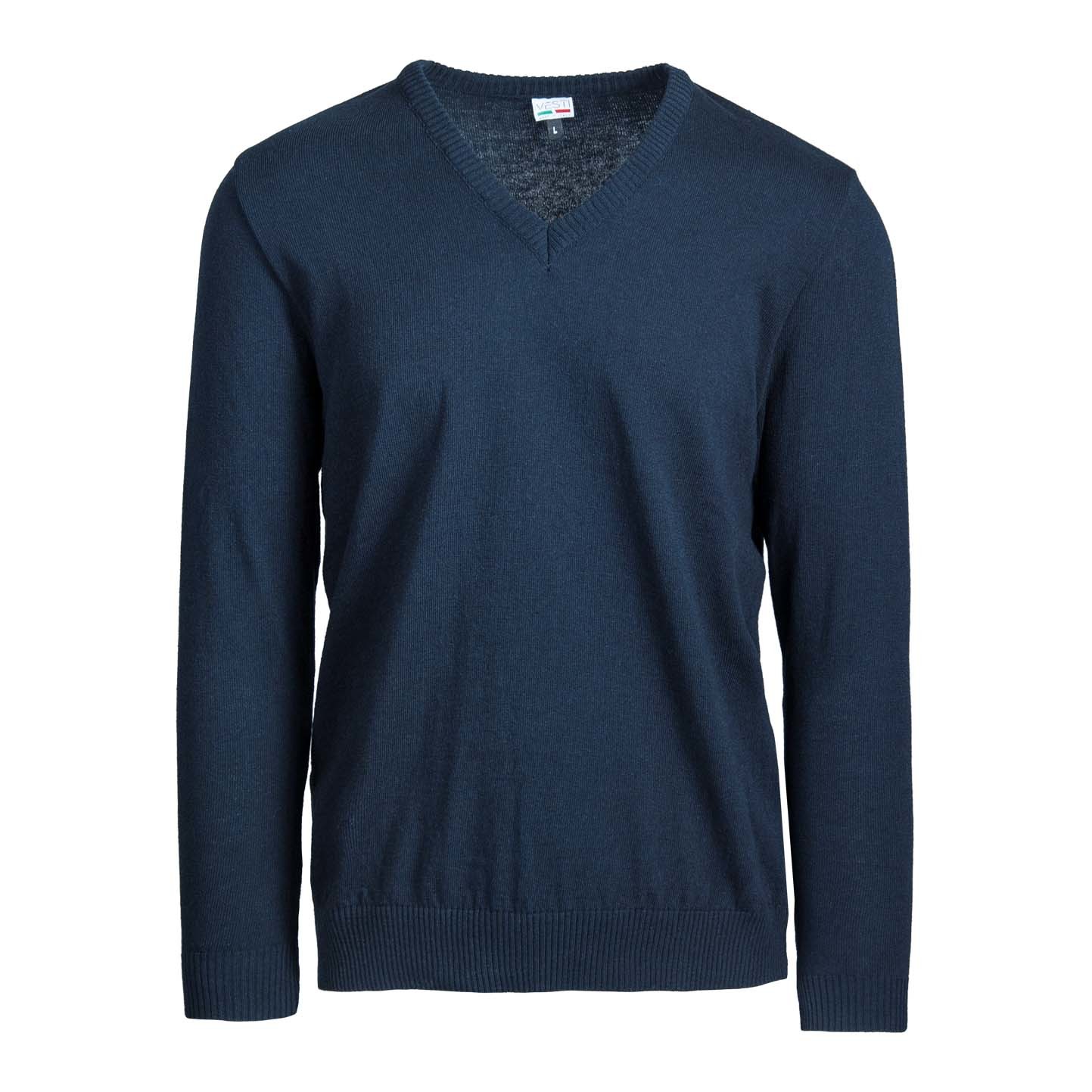 Pullover Bambino Collo V - 2052 - Blu 52