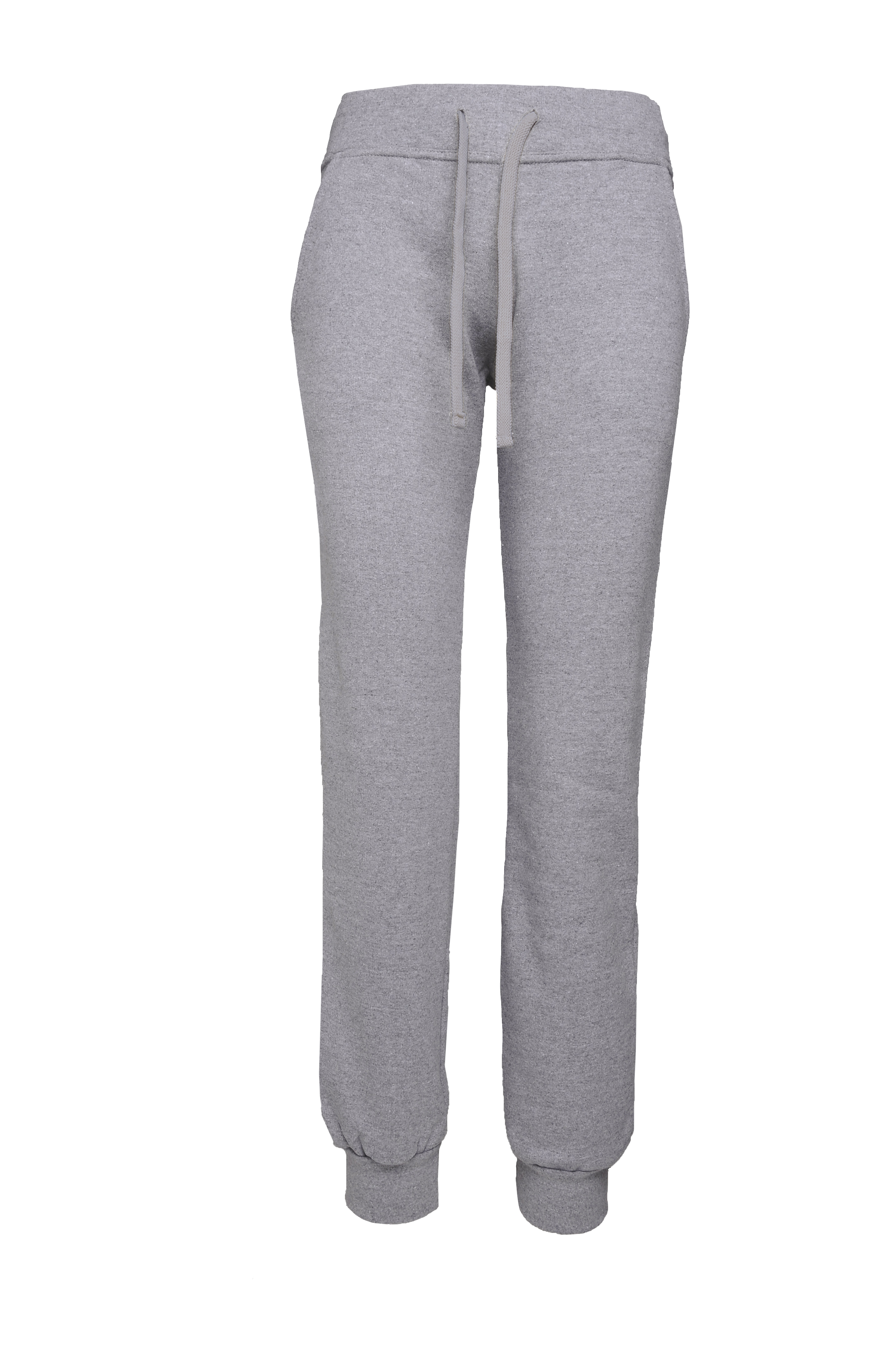 Damen-Fleecehose, 70 % Baumwolle, 30 % Polyester, 280 g/m², Schwarz, Größe S - 75 - Asche