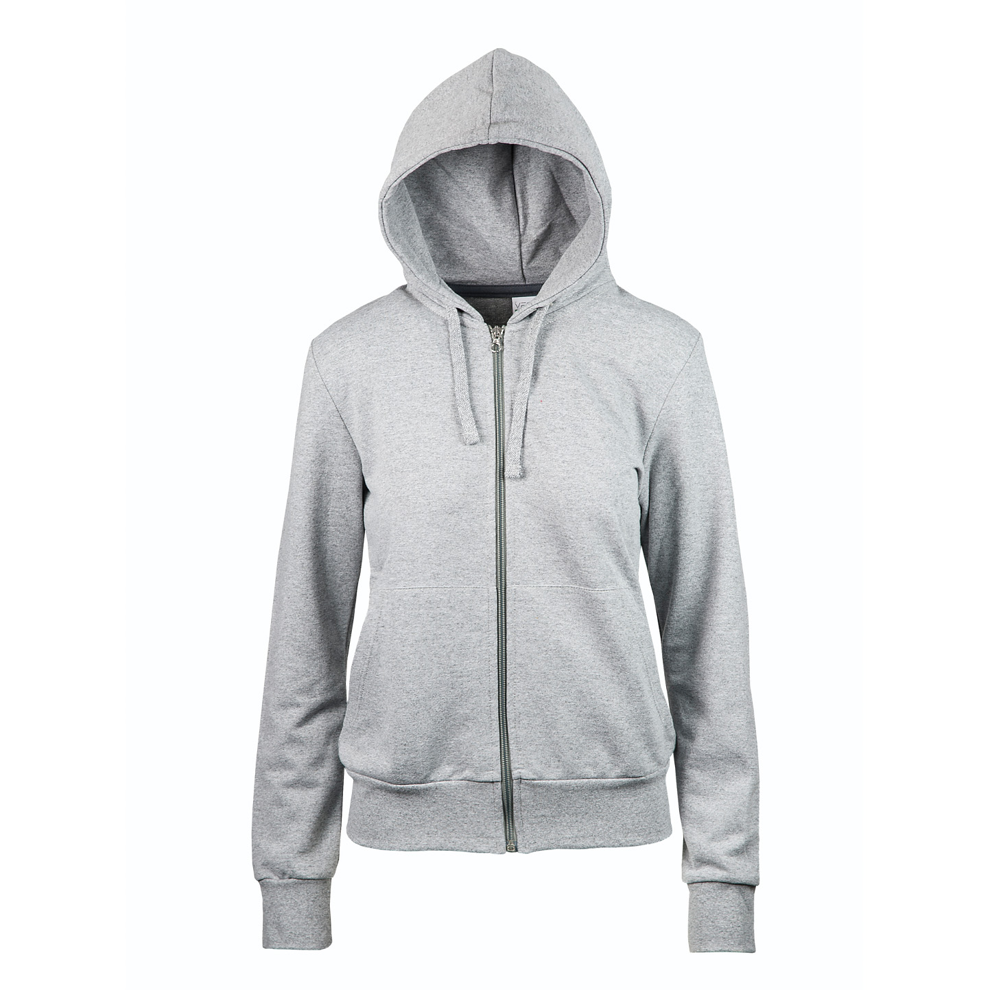 Sweat à capuche long zippé pour femme - 75 - Cendre
