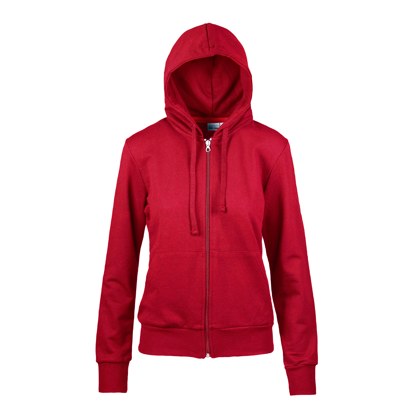 Sweat à capuche long zippé pour femme - 28 - Rouge Sport XXS 1/2 ans
