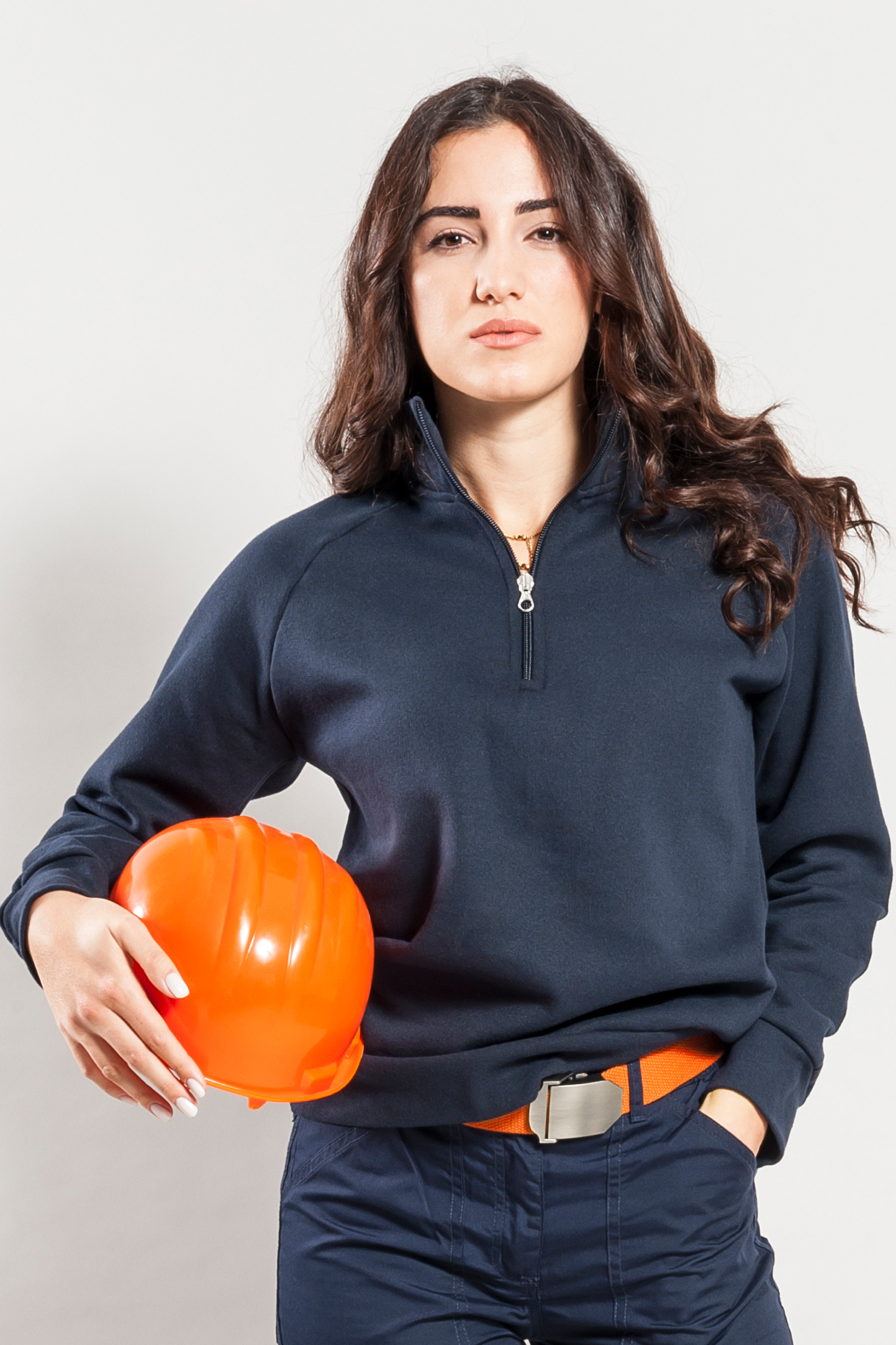 Felpa Donna Collo Zip