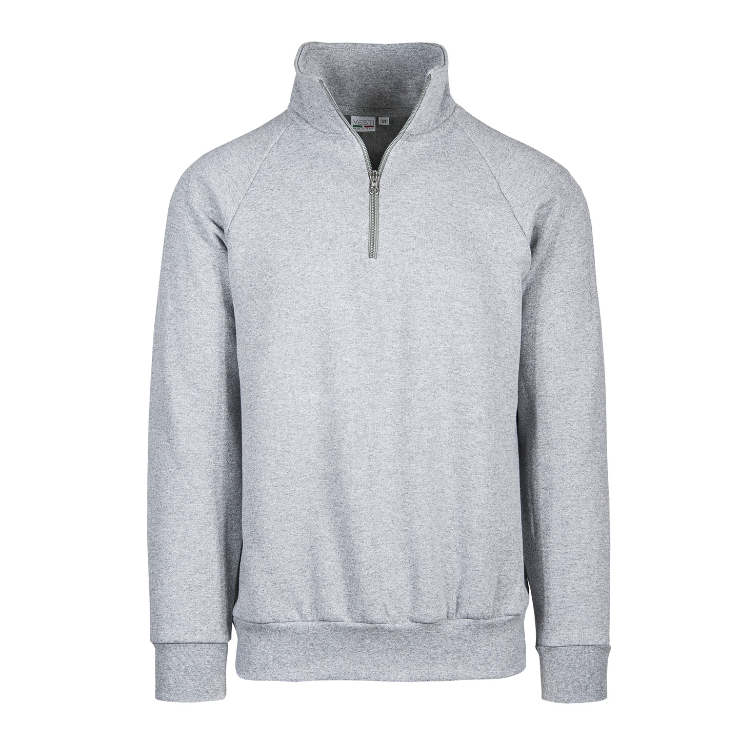ECO Sweatshirt mit Reißverschluss am Hals, 50 % Baumwolle/50 % Polyester, 280 g/m², Schwarz, Größe XS - 75E - Ash ECO XS