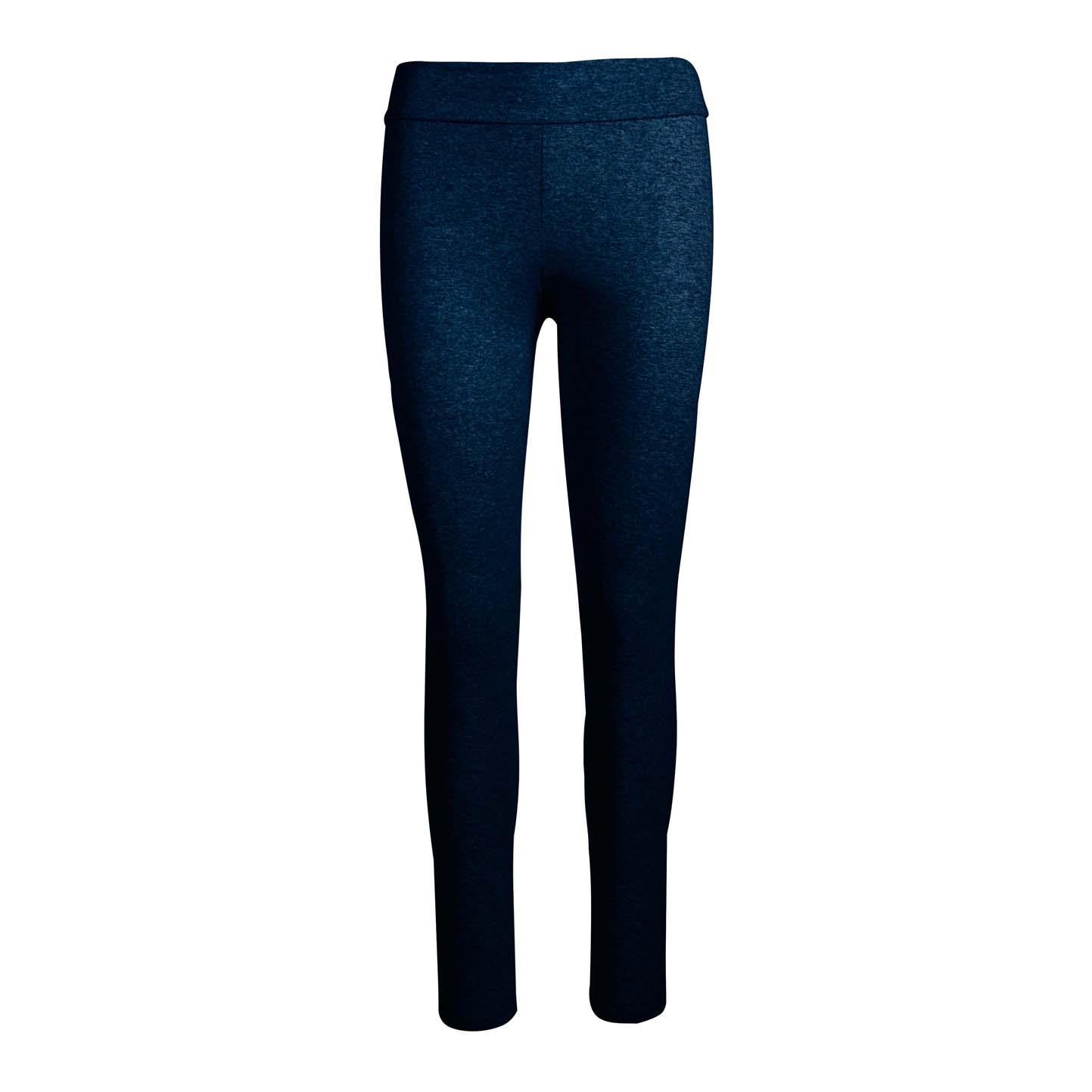 Leggings femme neufs, 90 % coton, 10 % élasthanne, 210 g/m², gris chiné, taille S - NY - Bleu marine XS 3/4 ans