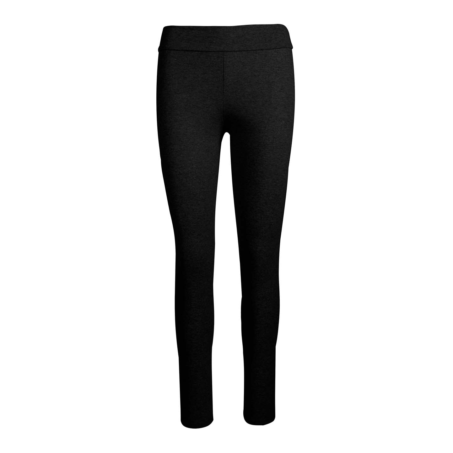 Leggings femme neufs, 90 % coton, 10 % élasthanne, 210 g/m², gris chiné, taille S - 12 - Noir