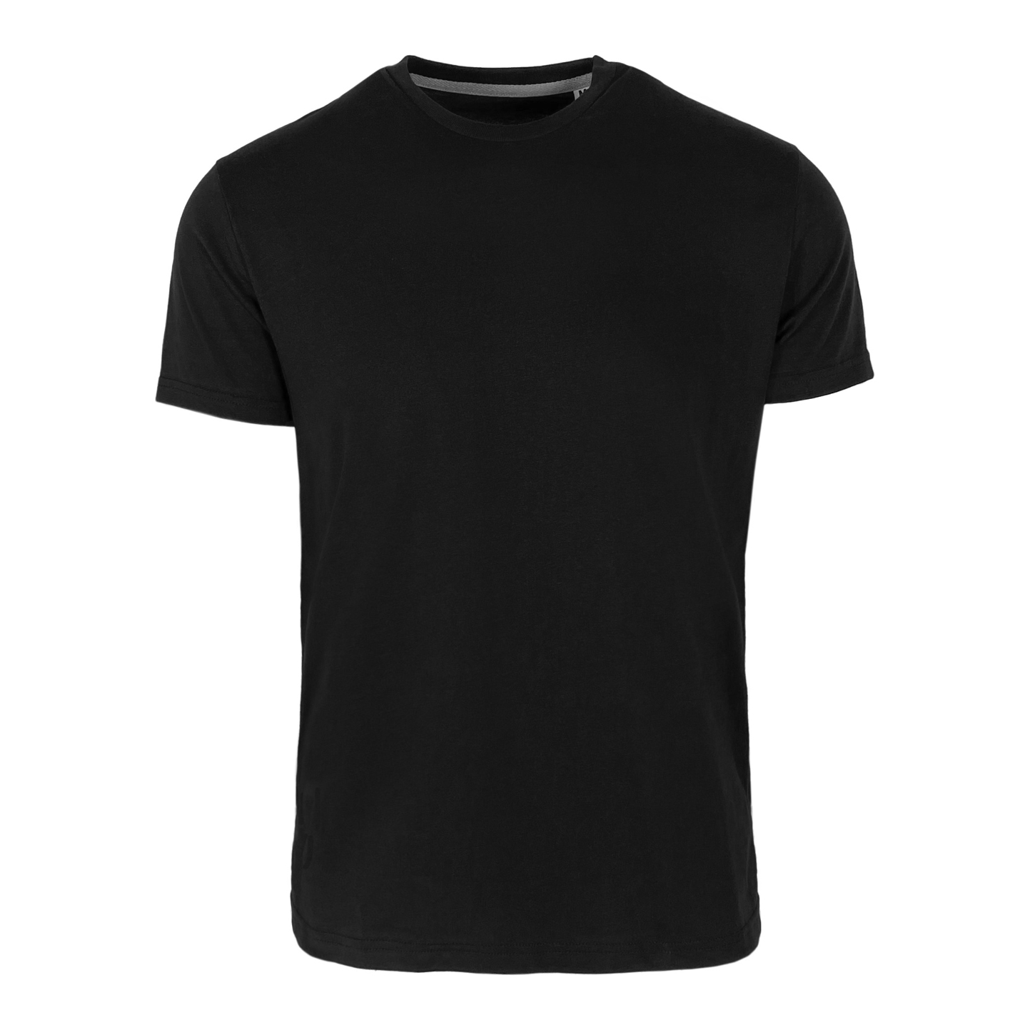 Chemise à manches courtes et col rond coupe mode - 12 - Noir