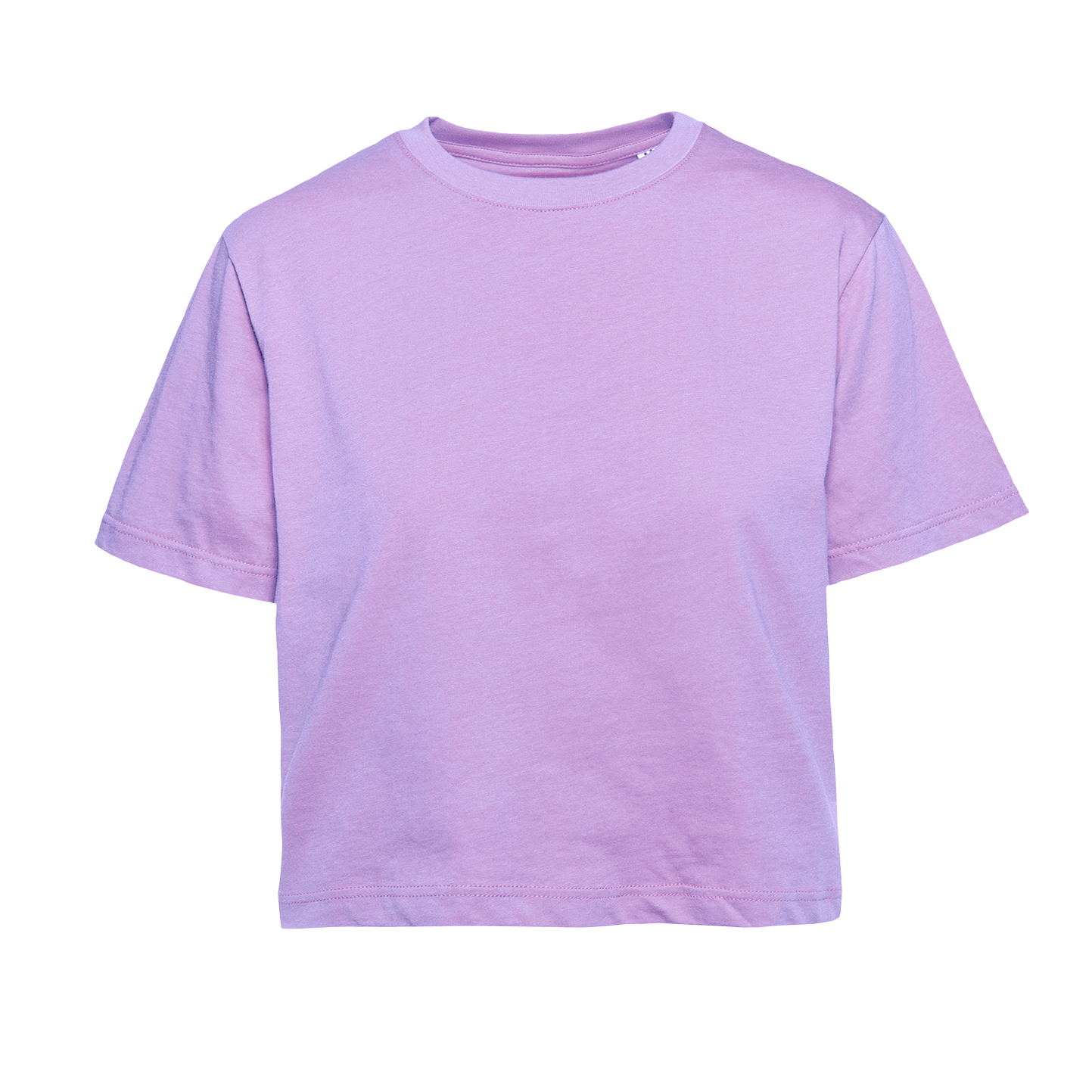 Damen-Kurzarmshirt, 100 % Baumwolle, 140 g/m², Grau meliert, hell, Größe XS - LI - Lila XS