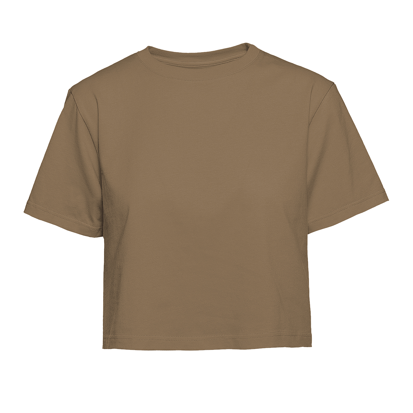 Damen-Kurzarmshirt, 100 % Baumwolle, 140 g/m², Grau meliert, hell, Größe XS - TB - Tabak XXS
