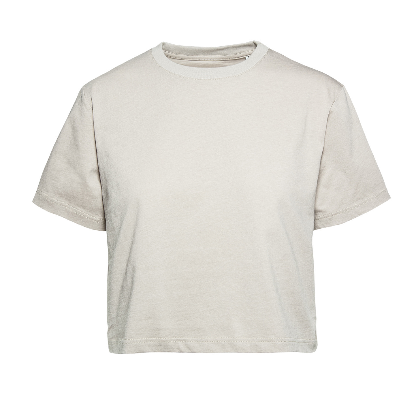 Damen-Kurzarmshirt, 100 % Baumwolle, 140 g/m², Grau meliert, hell, Größe XS - VR - Sand XS