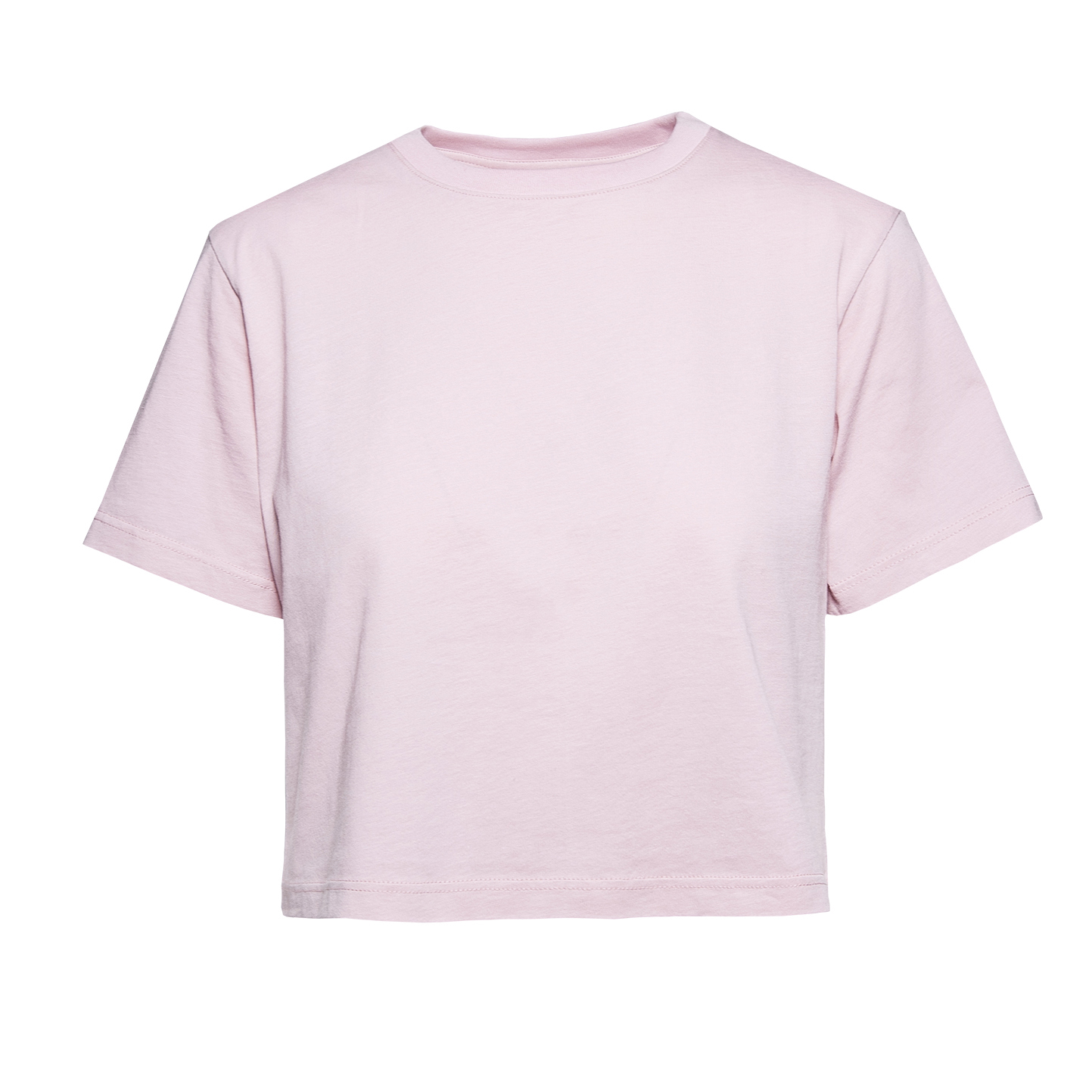 Damen-Kurzarmshirt, 100 % Baumwolle, 140 g/m², Grau meliert, hell, Größe XS - PK - Pink XS