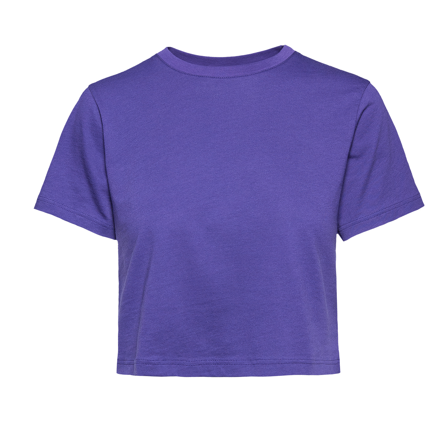 Damen-Kurzarmshirt, 100 % Baumwolle, 140 g/m², Grau meliert, hell, Größe XS - VI - Lila XS