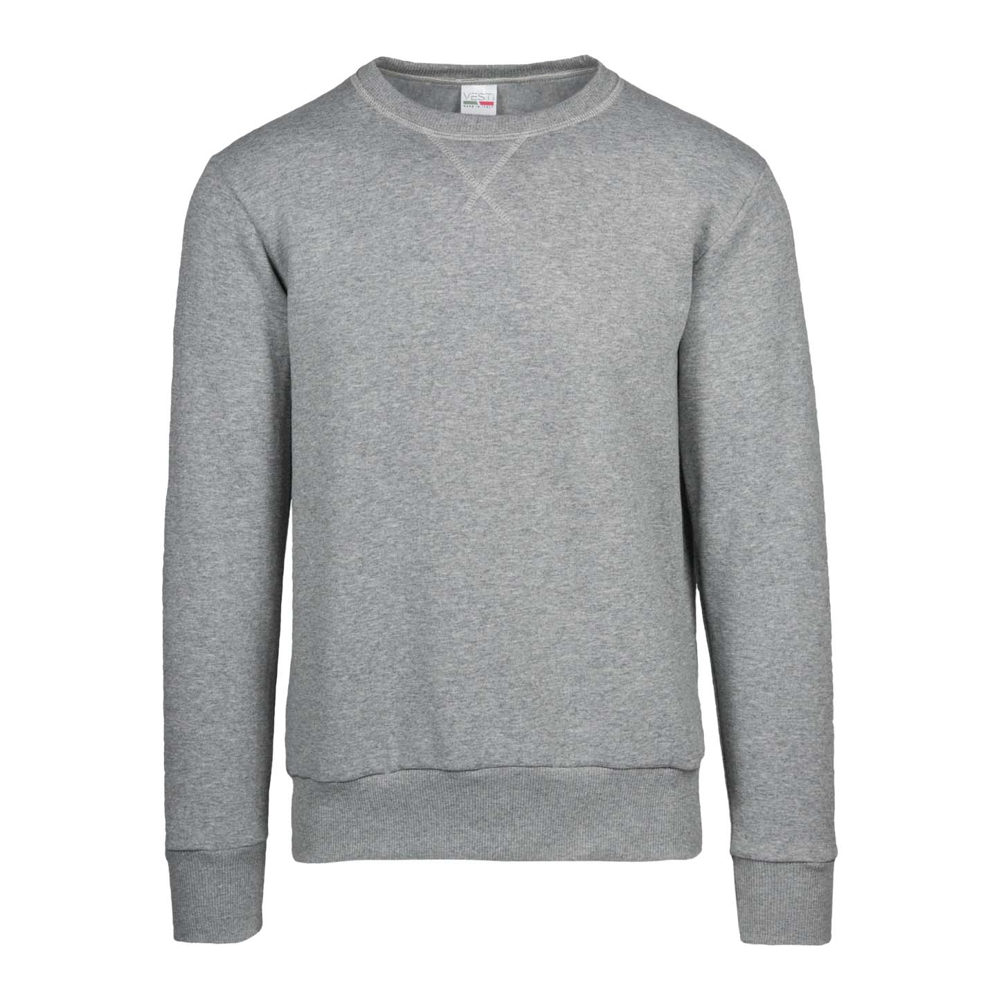 Felpa Soft French Terry Girocollo - MC - Mc Melange Chiaro