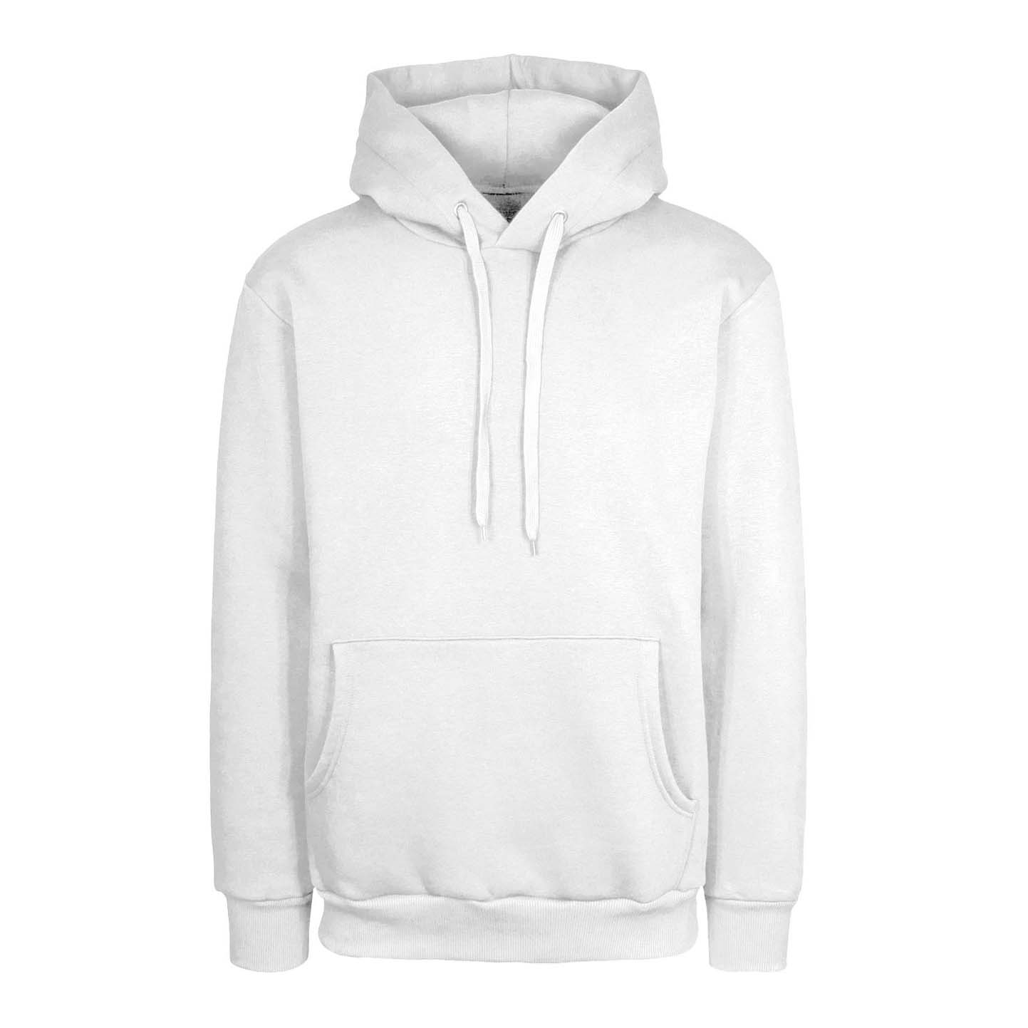 Frottee-Kapuzenpullover, 100 % Baumwolle, 320 g/m², Schwarz, Größe XS - 98 - Cremeweiß S