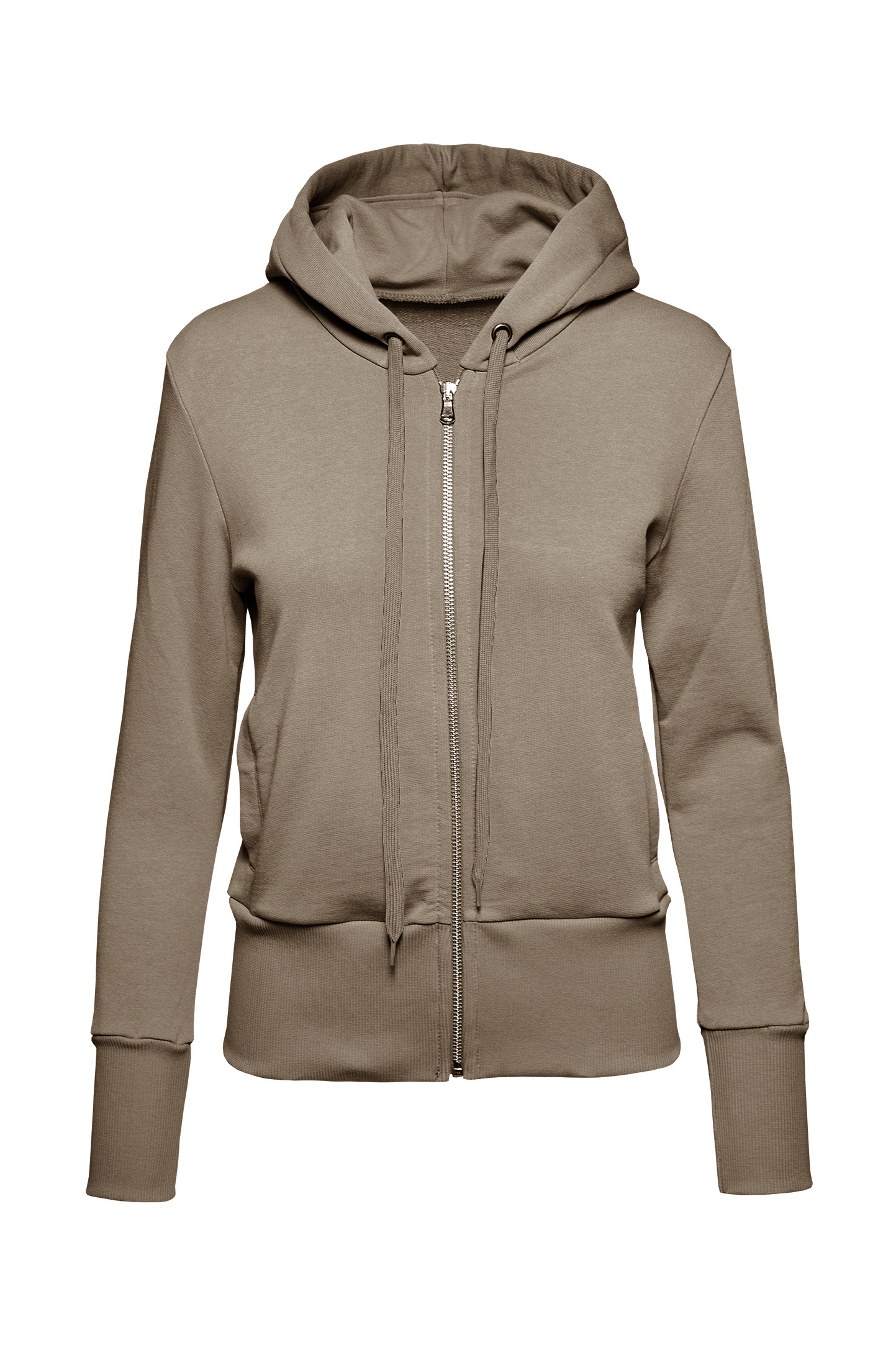 Felpa Soft Donna Cappuccio Zip - TB - Tabacco