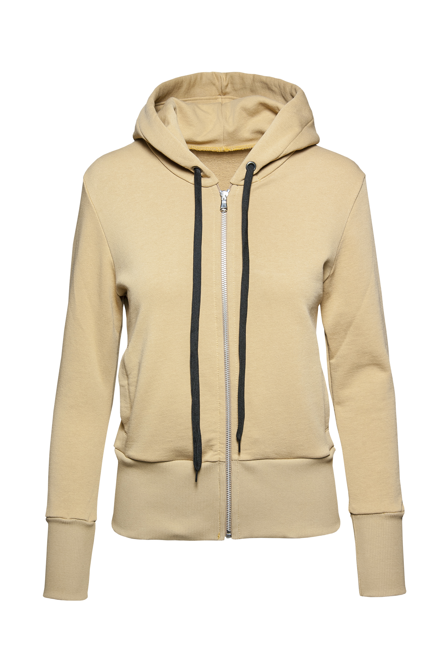 Felpa Soft Donna Cappuccio Zip - CL - Cammello