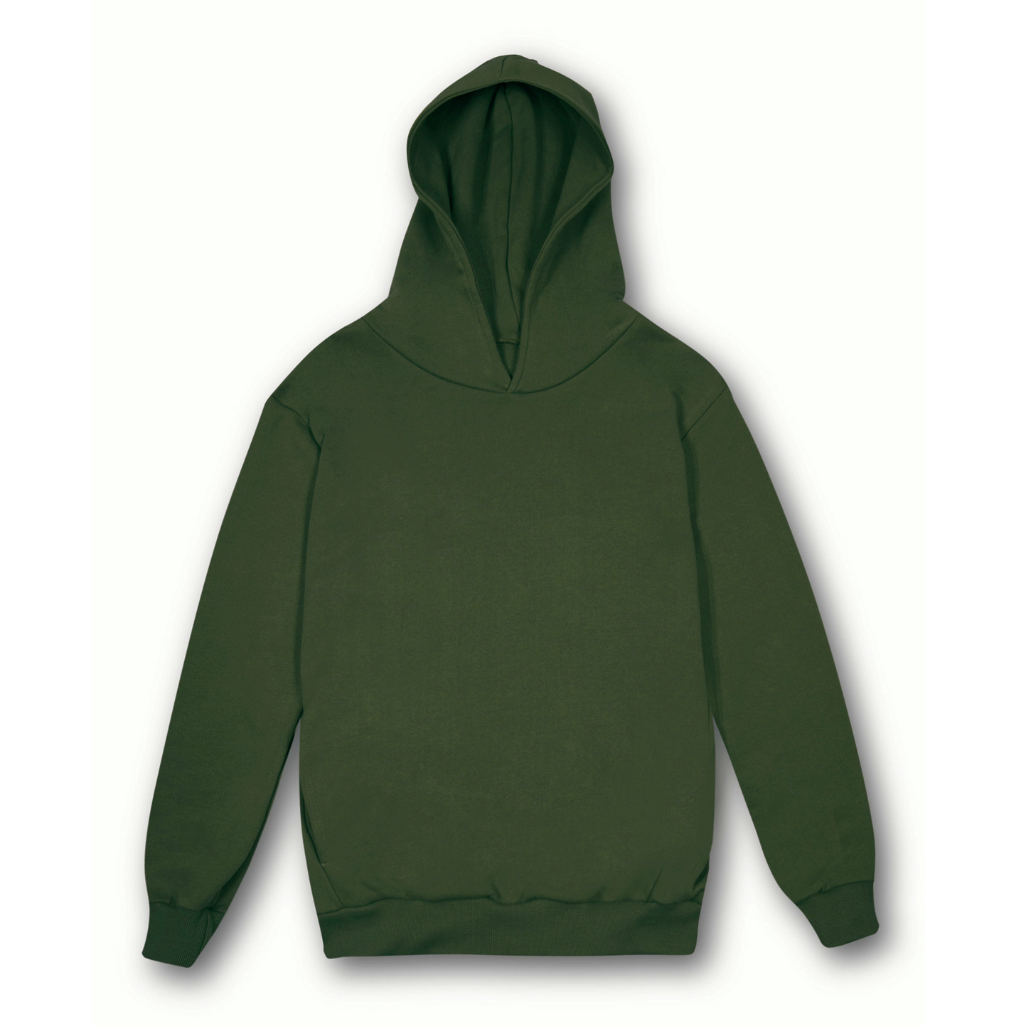 Weicher Kapuzenpullover. Urban Fit, 75 % Baumwolle, 25 % Polyester, 320 g/m², Schwarz, Größe XS - VT - Waldgrün XS