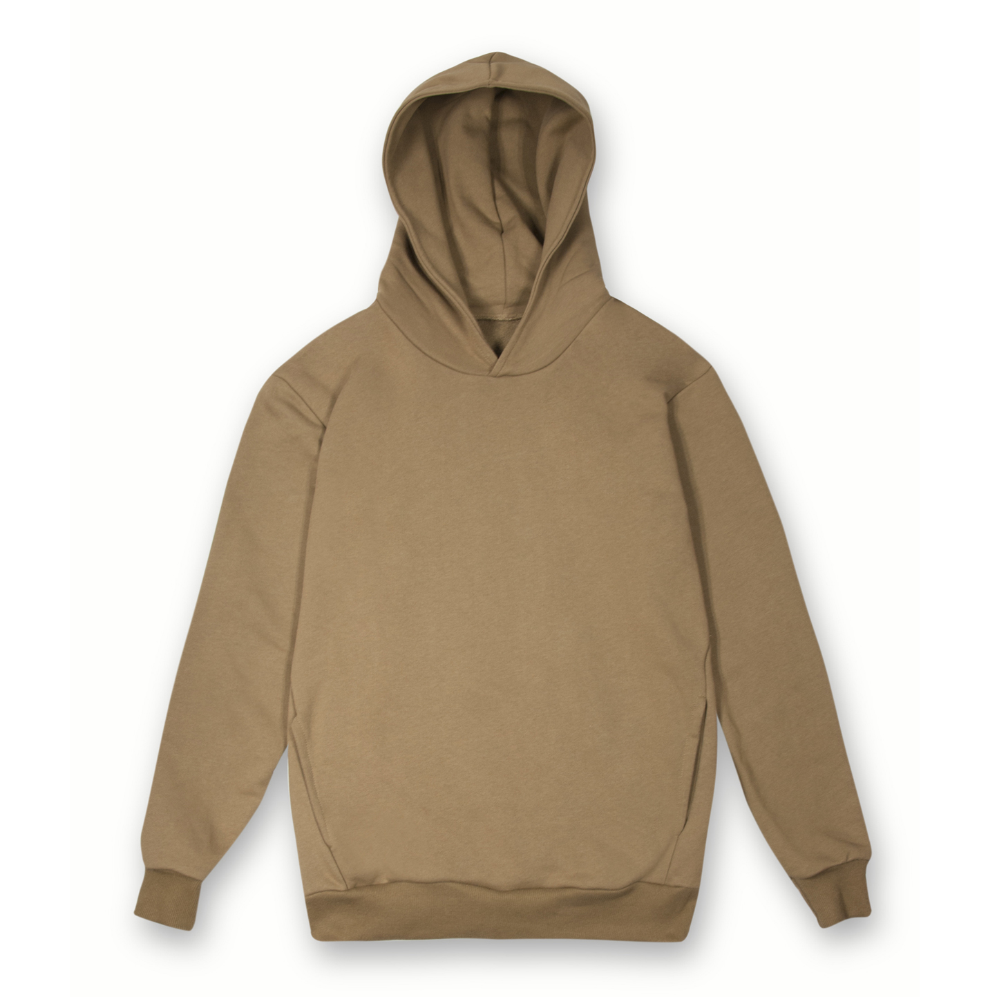 Weicher Kapuzenpullover. Urban Fit, 75 % Baumwolle, 25 % Polyester, 320 g/m², Schwarz, Größe XS - TB - Tabak XXS