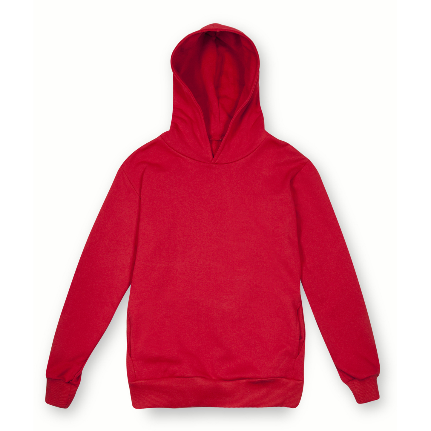 Weicher Kapuzenpullover. Urban Fit, 75 % Baumwolle, 25 % Polyester, 320 g/m², Schwarz, Größe XS - RO - Rot XS