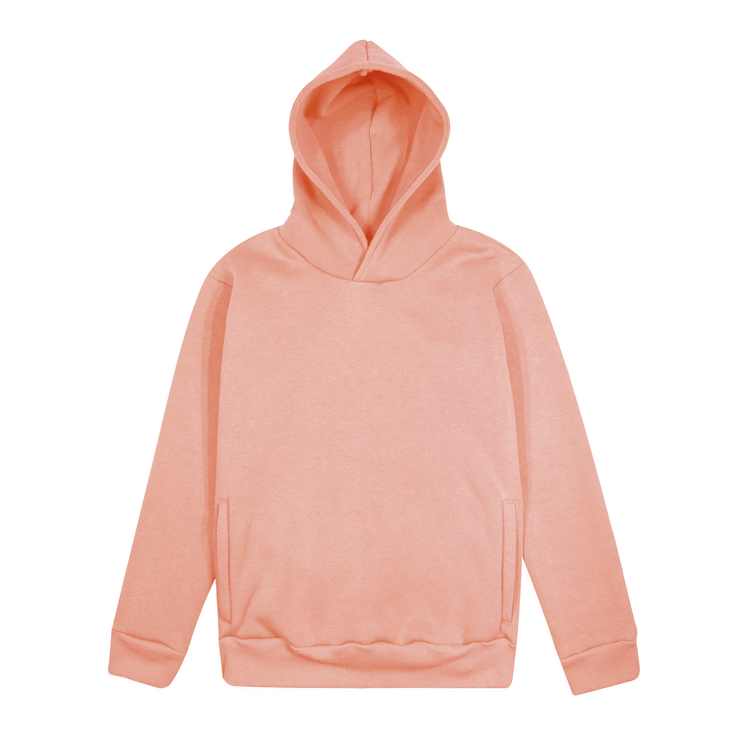 Weicher Kapuzenpullover. Urban Fit, 75 % Baumwolle, 25 % Polyester, 320 g/m², Schwarz, Größe XS - AL - Aprikose XS