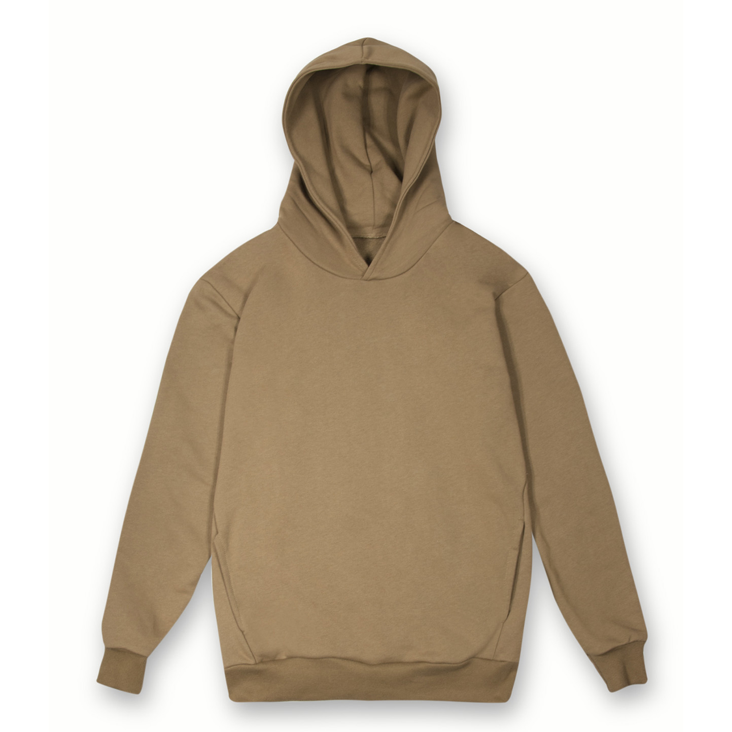 Weiches Kapuzensweatshirt aus 100 % Baumwolle (320 g/m²). Unisex, städtisches Design. Schwarz, Größe XS. - TB - Tabak XXS
