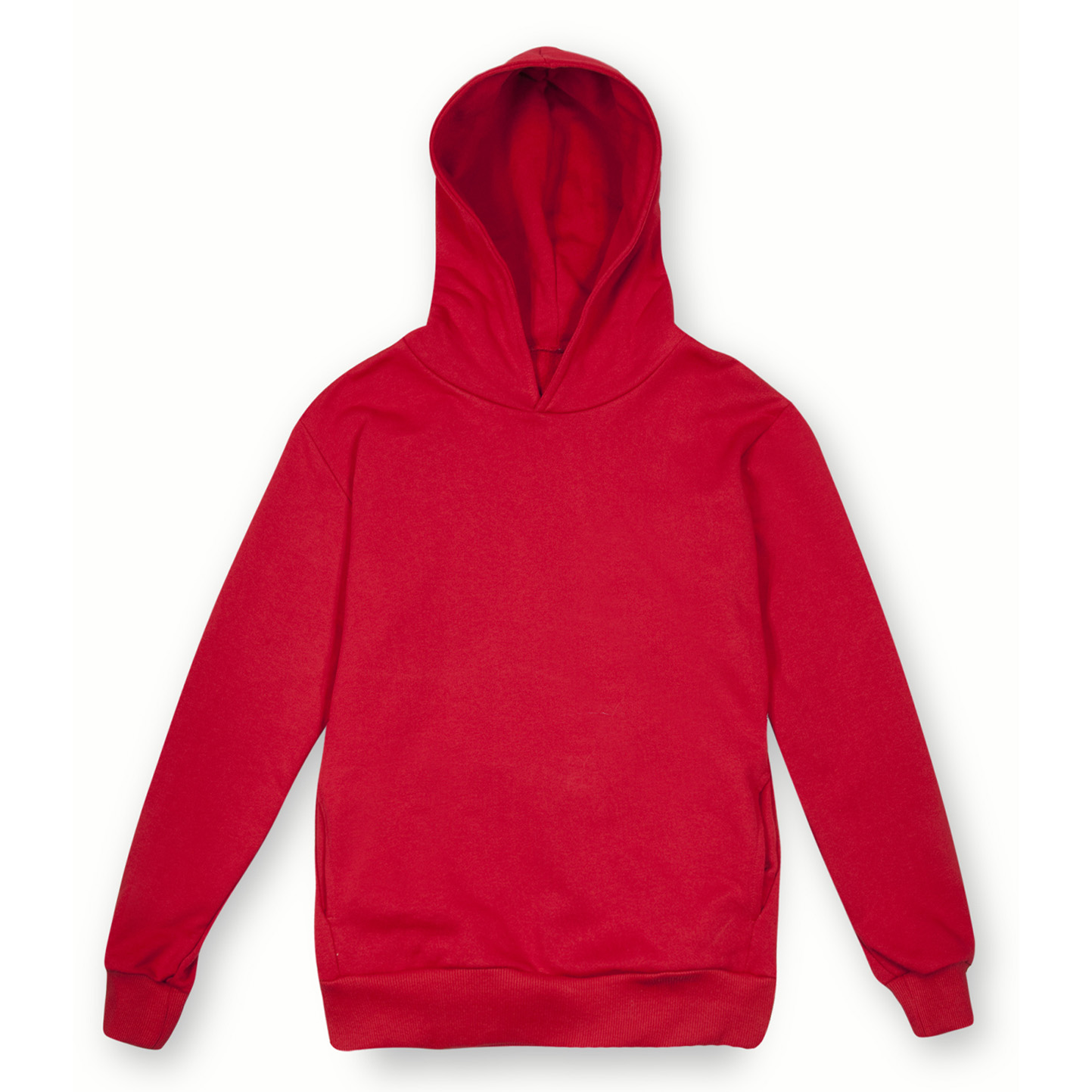 Weiches Kapuzensweatshirt aus 100 % Baumwolle (320 g/m²). Unisex, städtisches Design. Schwarz, Größe XS. - RO - Rot XS