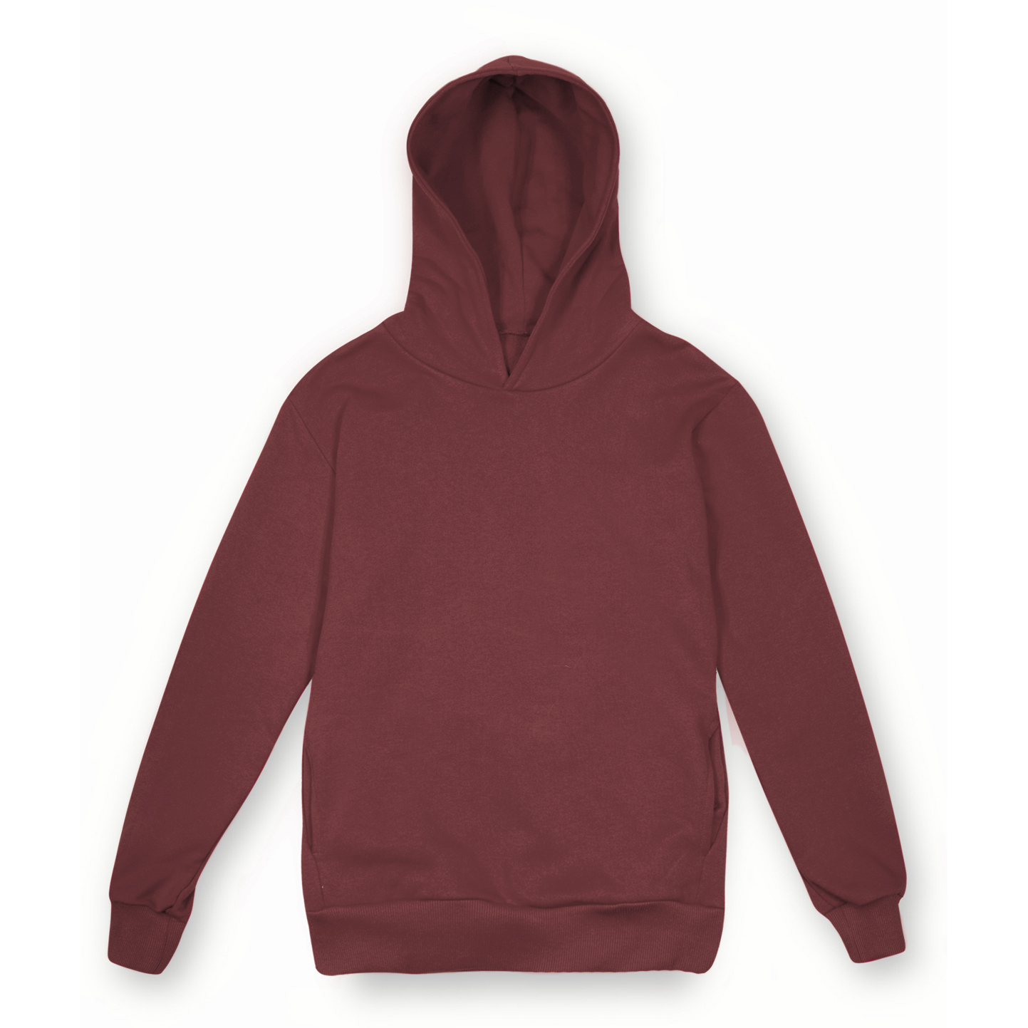 Weiches Kapuzensweatshirt aus 100 % Baumwolle (320 g/m²). Unisex, städtisches Design. Schwarz, Größe XS. - BX - Bordeaux S