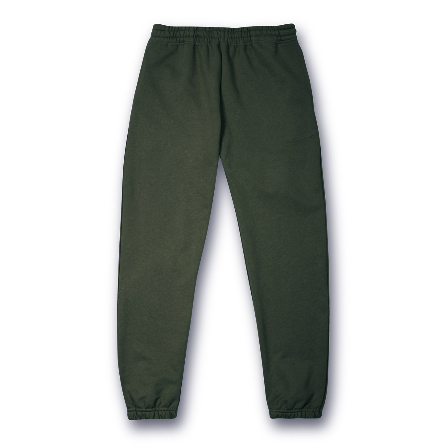 Weiche Frottee-Fleecehose, 100 % Baumwolle, 320 g/m², Schwarz, Größe XS - BS - Militärgrün XS
