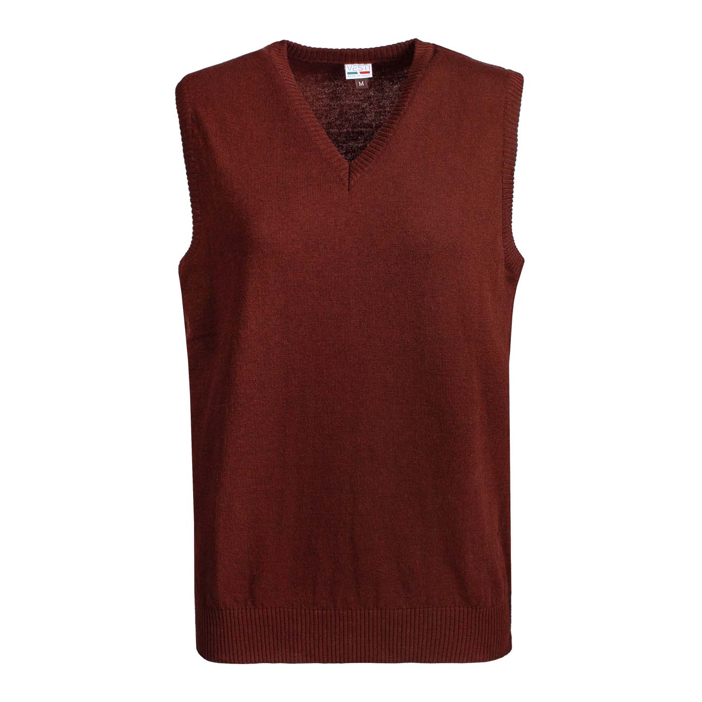 Pull sans manches unisexe à col V - 078 - Bordeaux