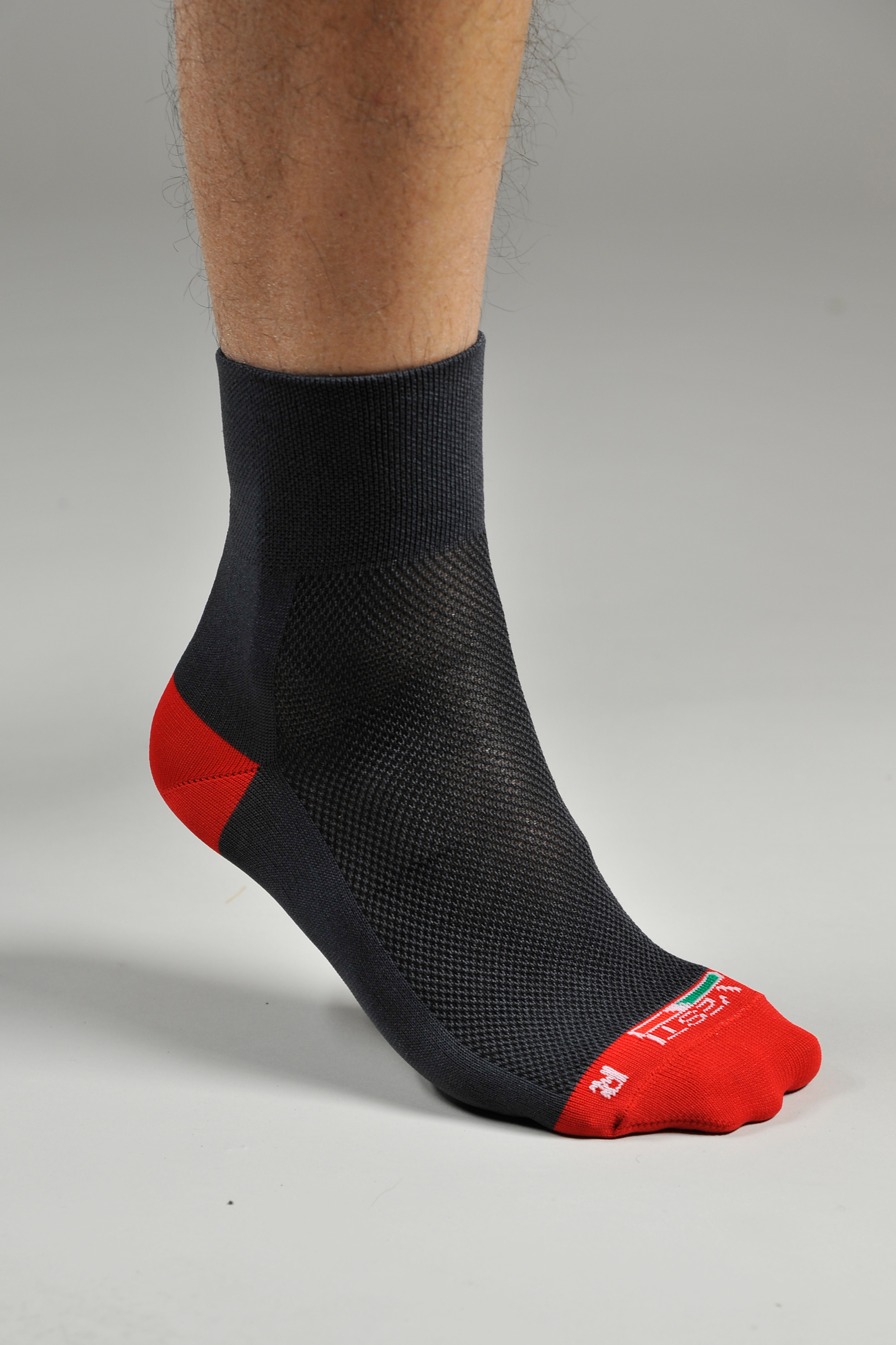 Performance-Laufsocken 62/36/2% Mic/Pam/Ela Fluoreszierendes Gelb/Mittelgrau Größe 35-38